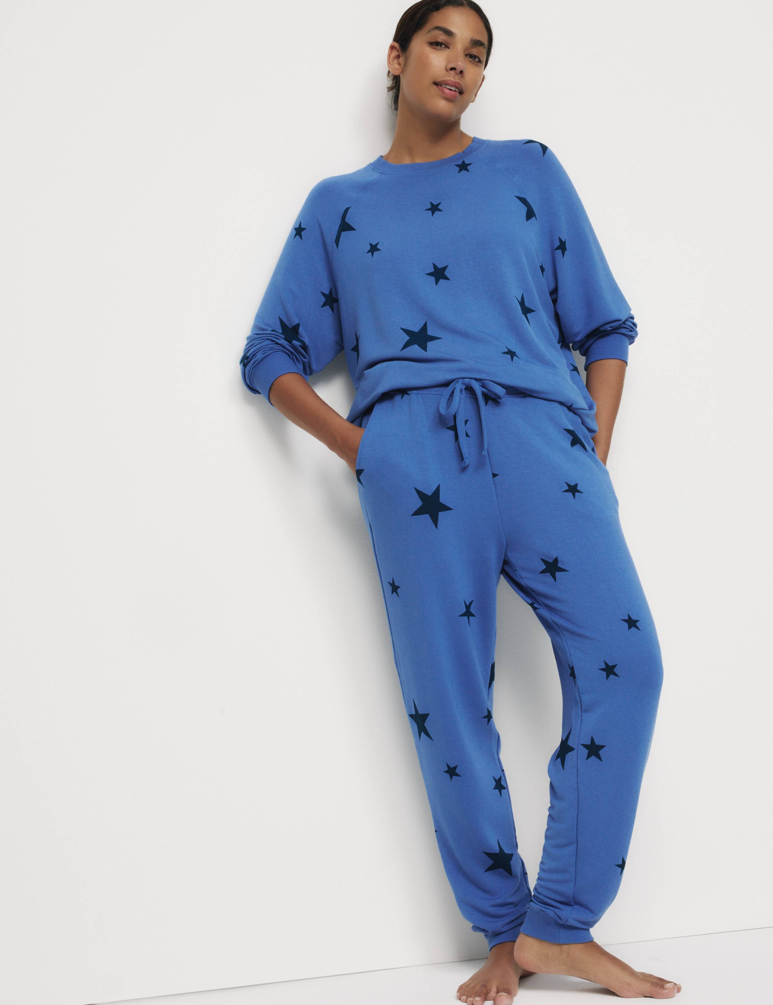 Star Print Cuffed Hem Pyjama Bottoms