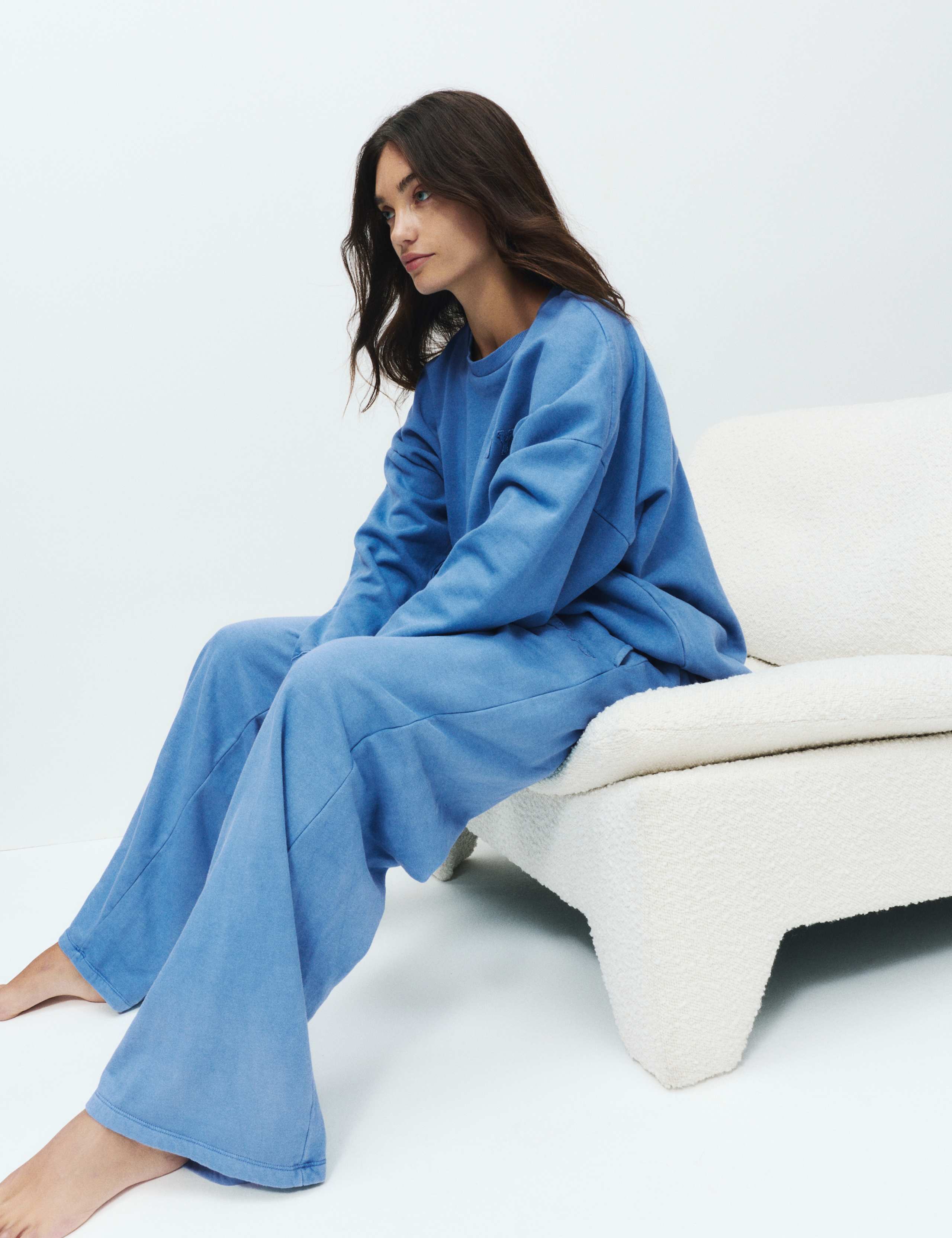 Cotton Rich Wide Leg Lounge Joggers
