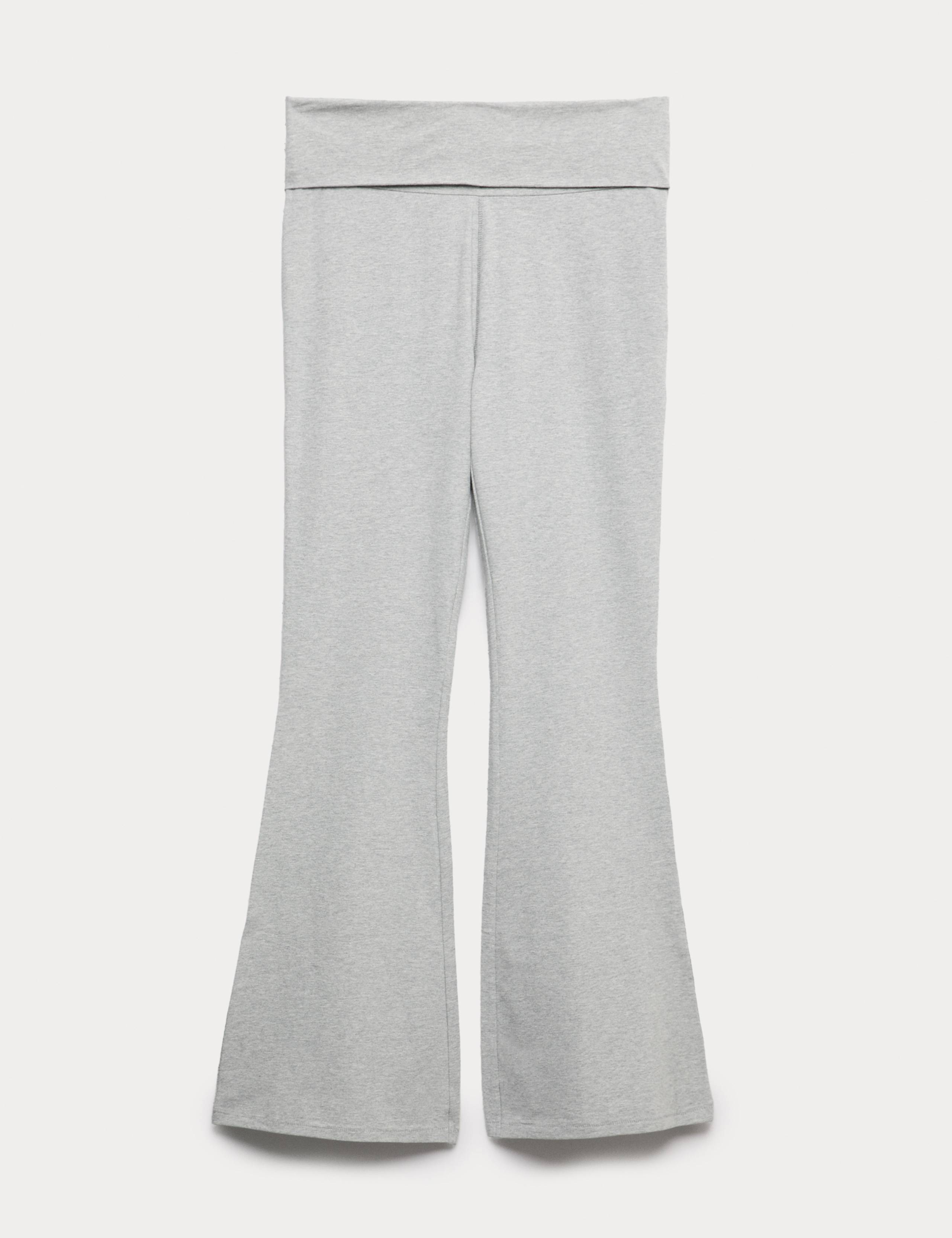 Cotton Rich Flared Lounge Trousers