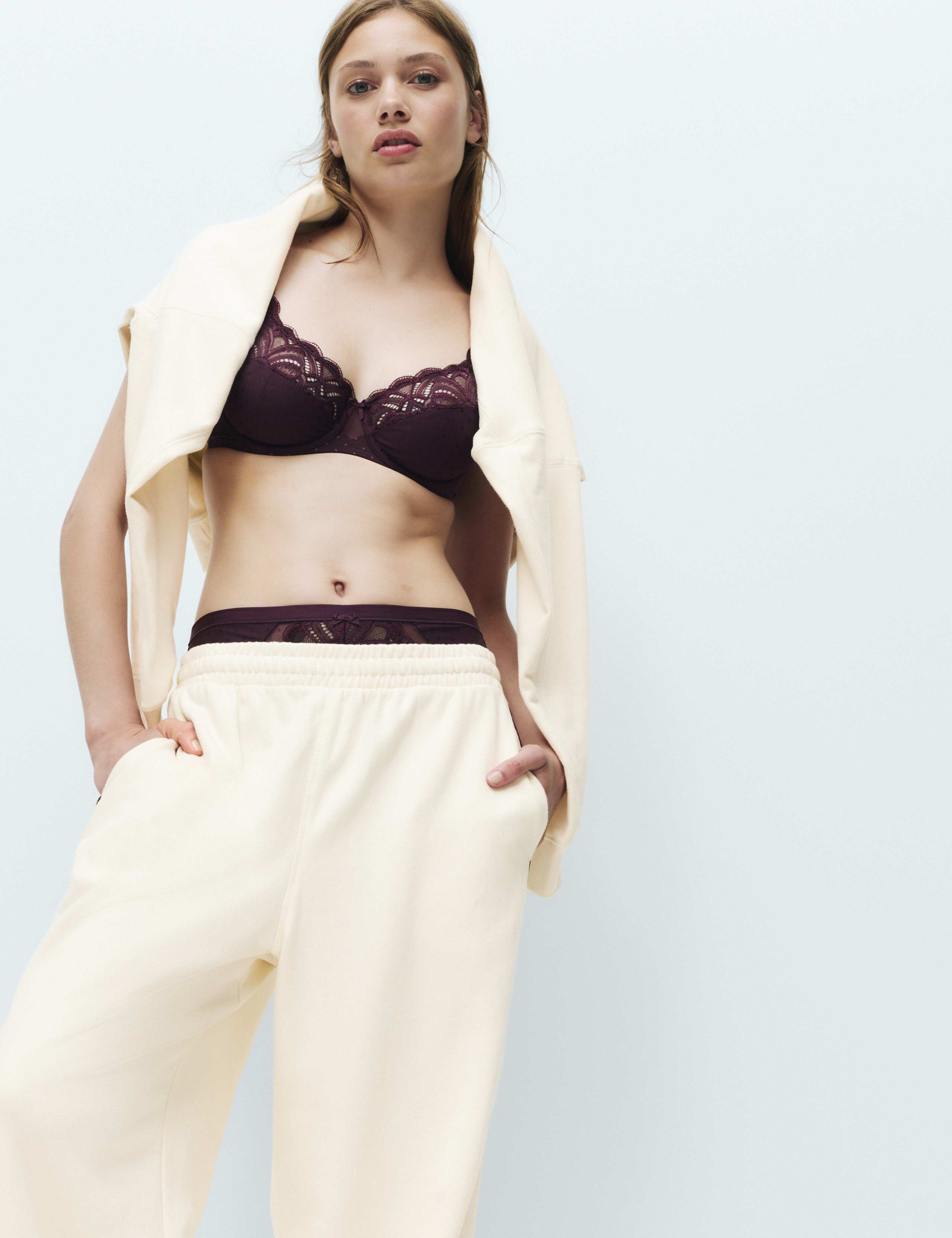 Cotton Rich Embroidered Loopback Sweatshirt & Bottom Set 2 of 6