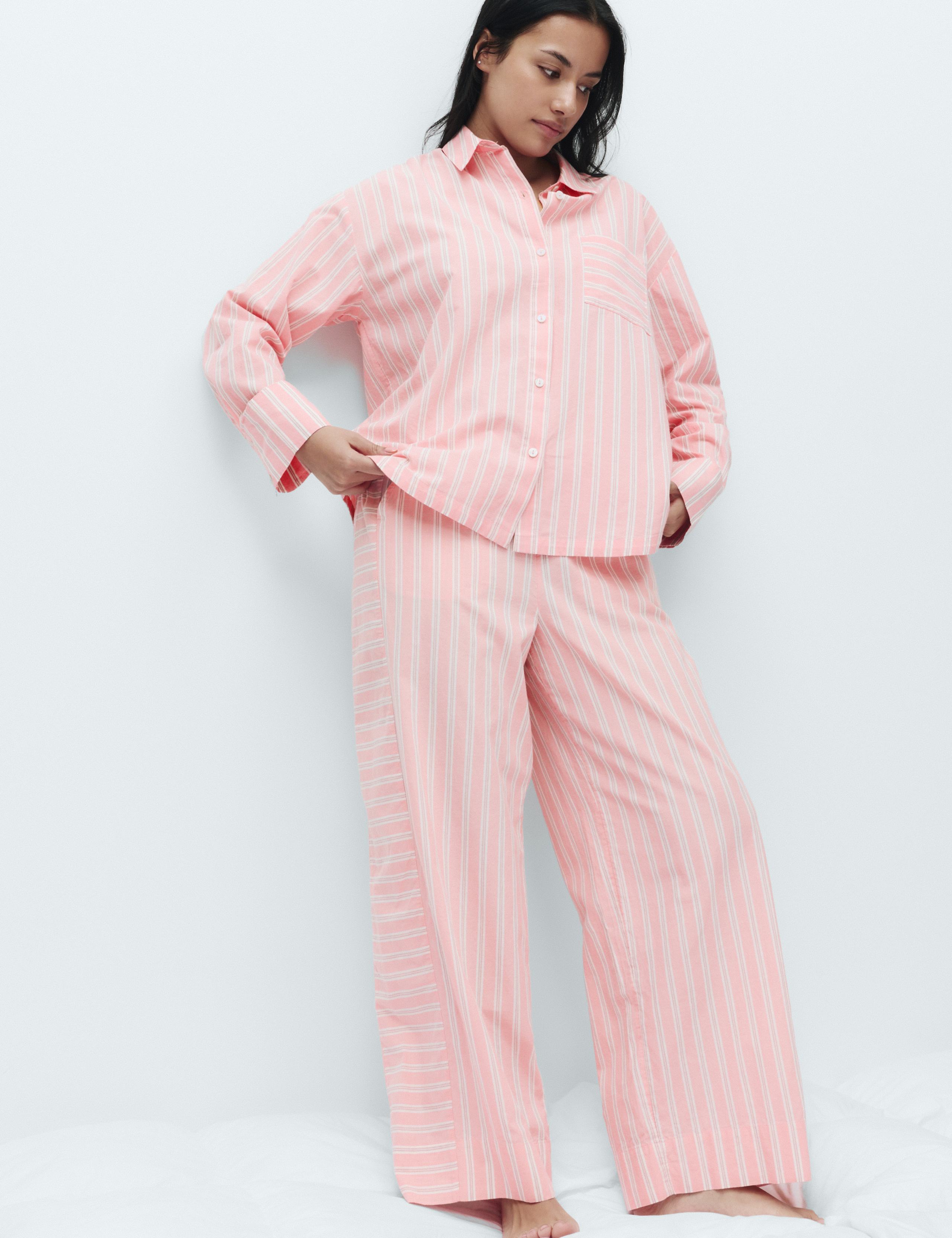 Pure Cotton Cambric Striped Pyjama Bottoms