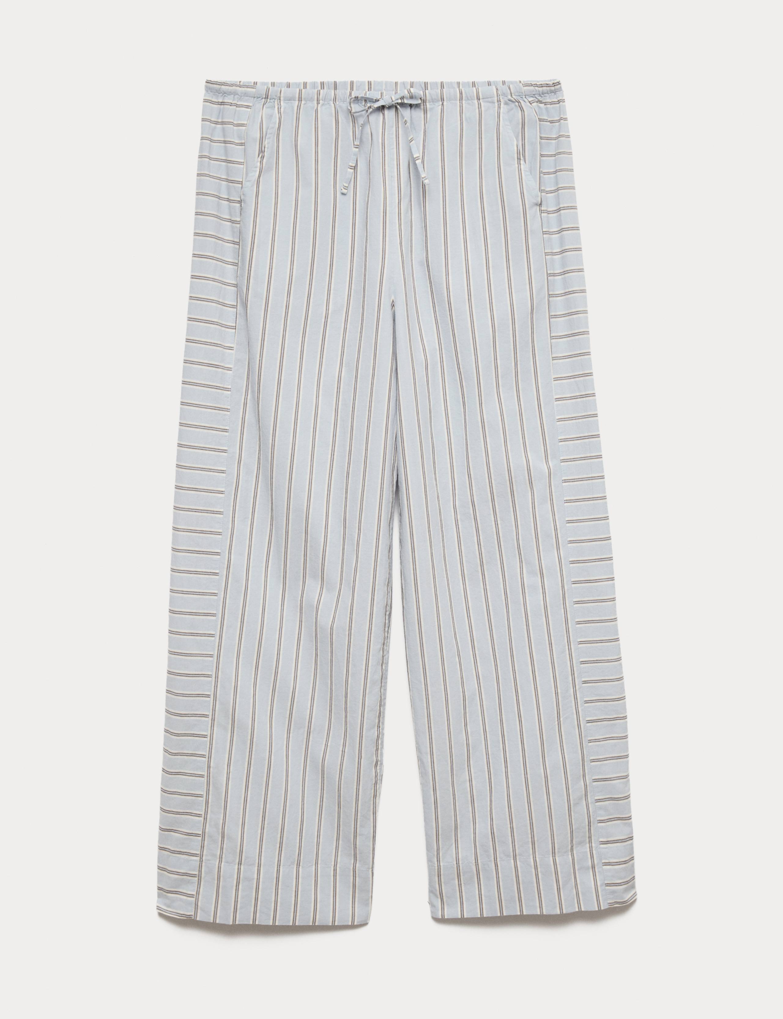 Pure Cotton Striped Pyjama Shirt & Bottom Set 1 of 6