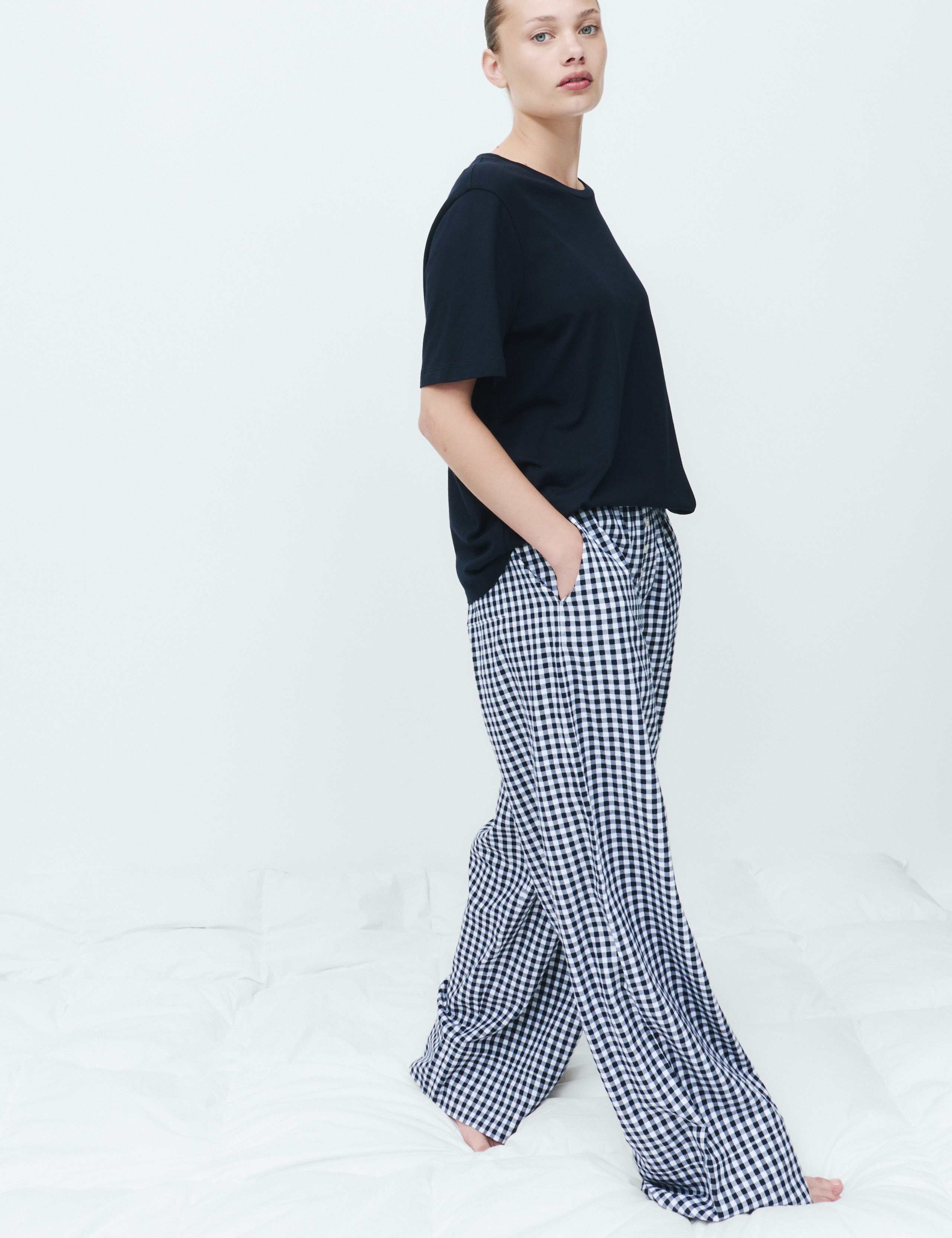 Cotton Modal Pyjama Top & Bottom Set 6 of 6