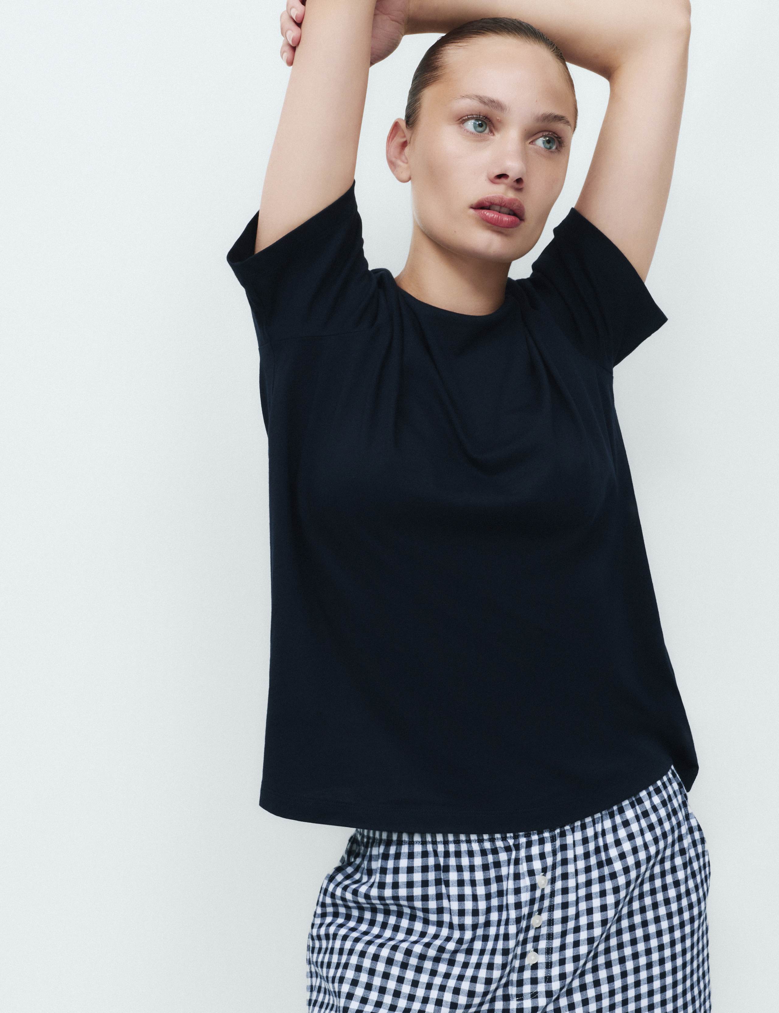 Cotton Modal Pyjama Top & Bottom Set 1 of 6