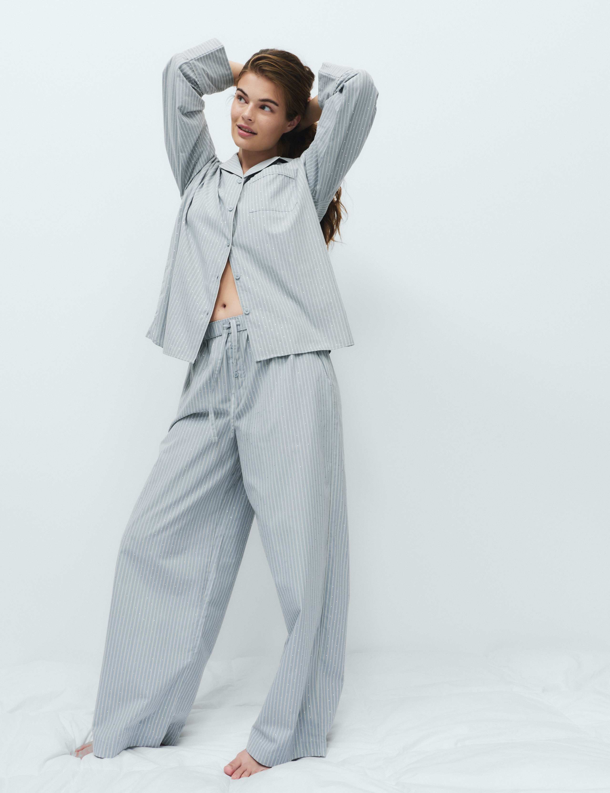 Pure Cotton Striped Pyjama Bottoms
