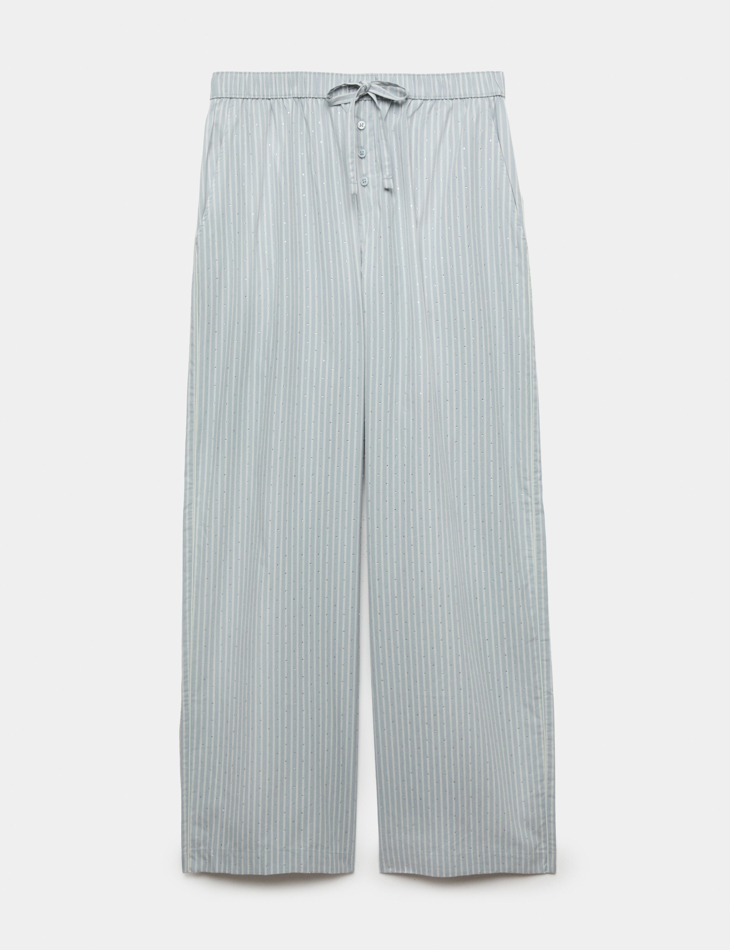 Pure Cotton Embellished Pyjama Shirt & Bottom Set 1 of 6