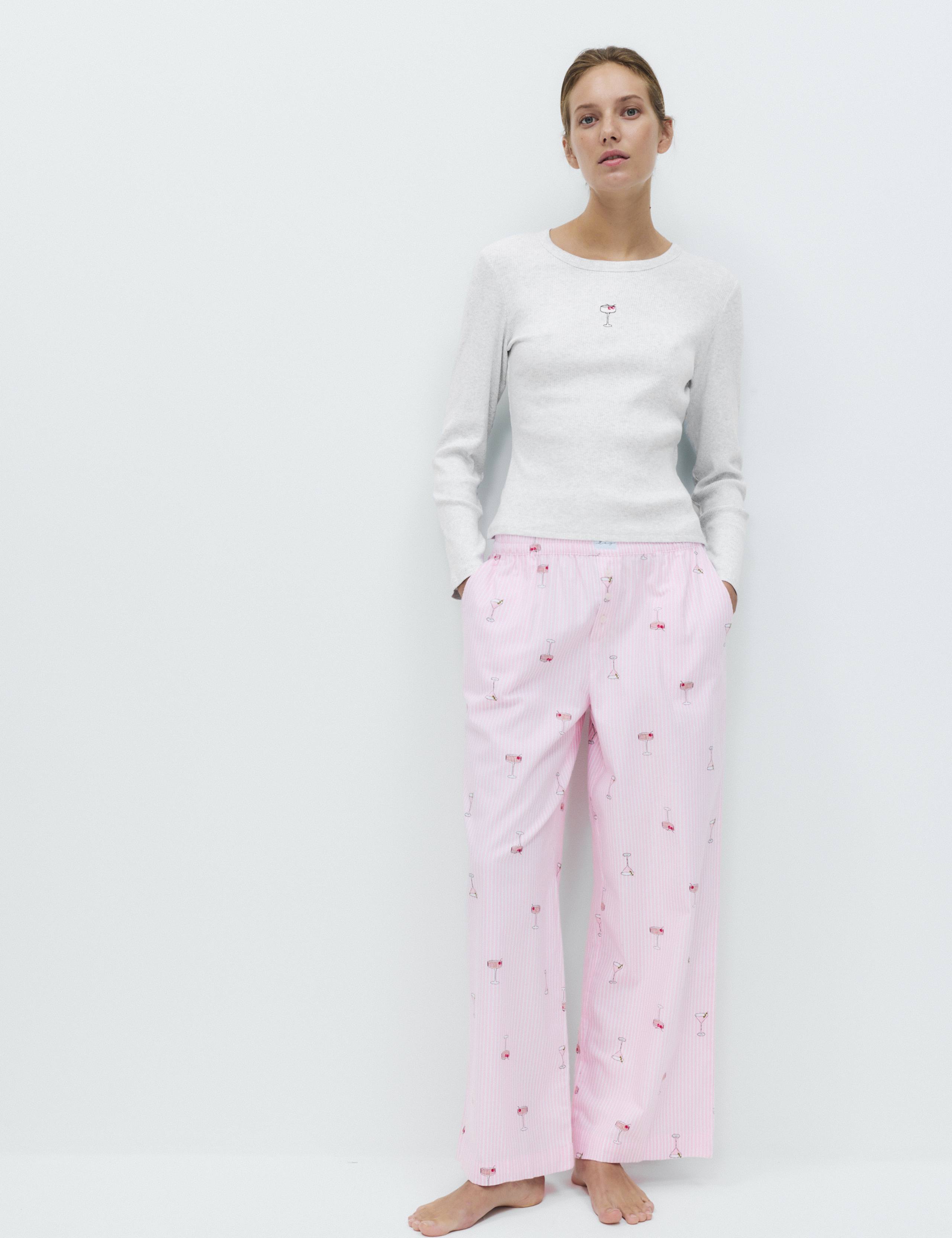 Pure Cotton Printed Pyjama Bottoms