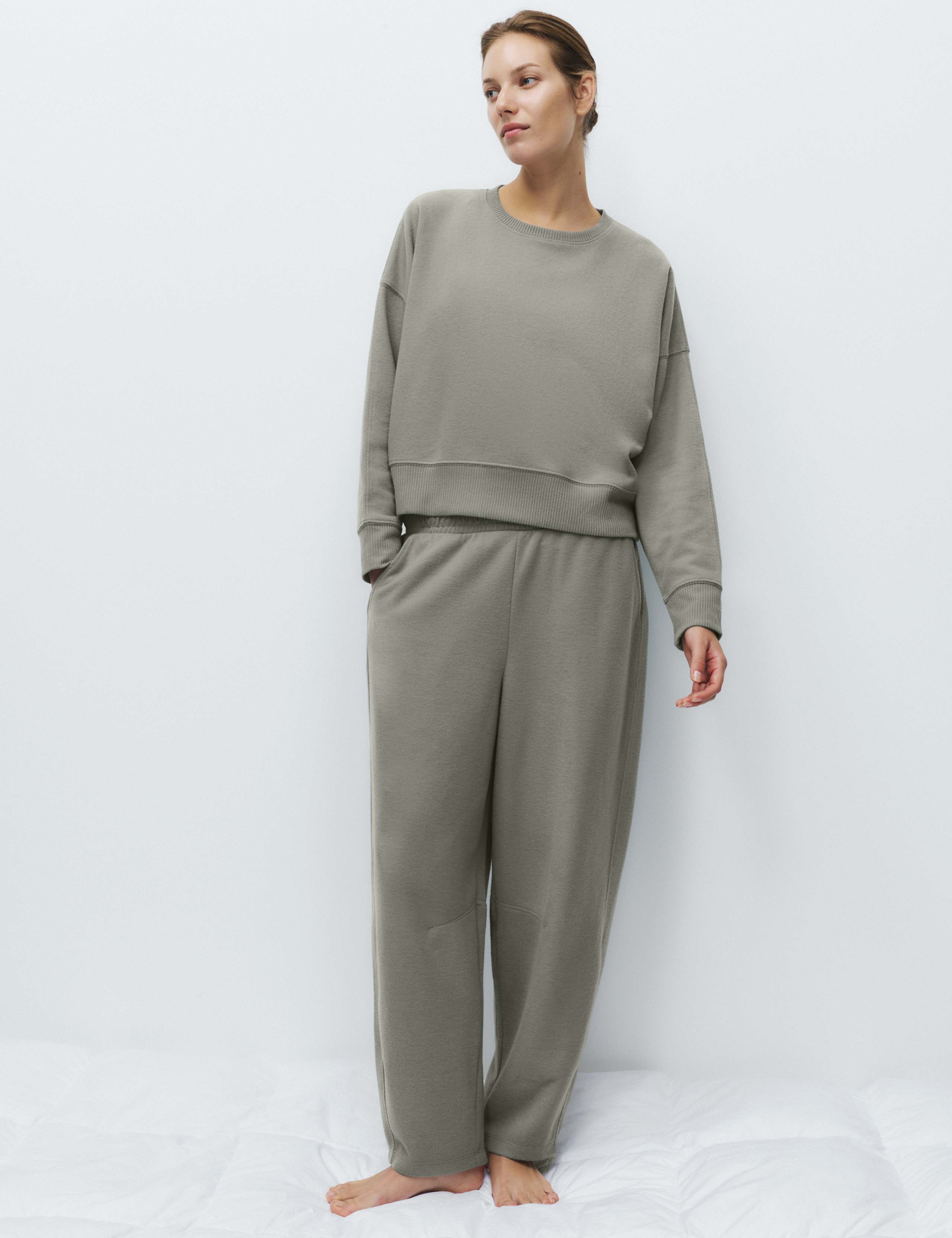 Cotton Blend Brushed Lounge Joggers