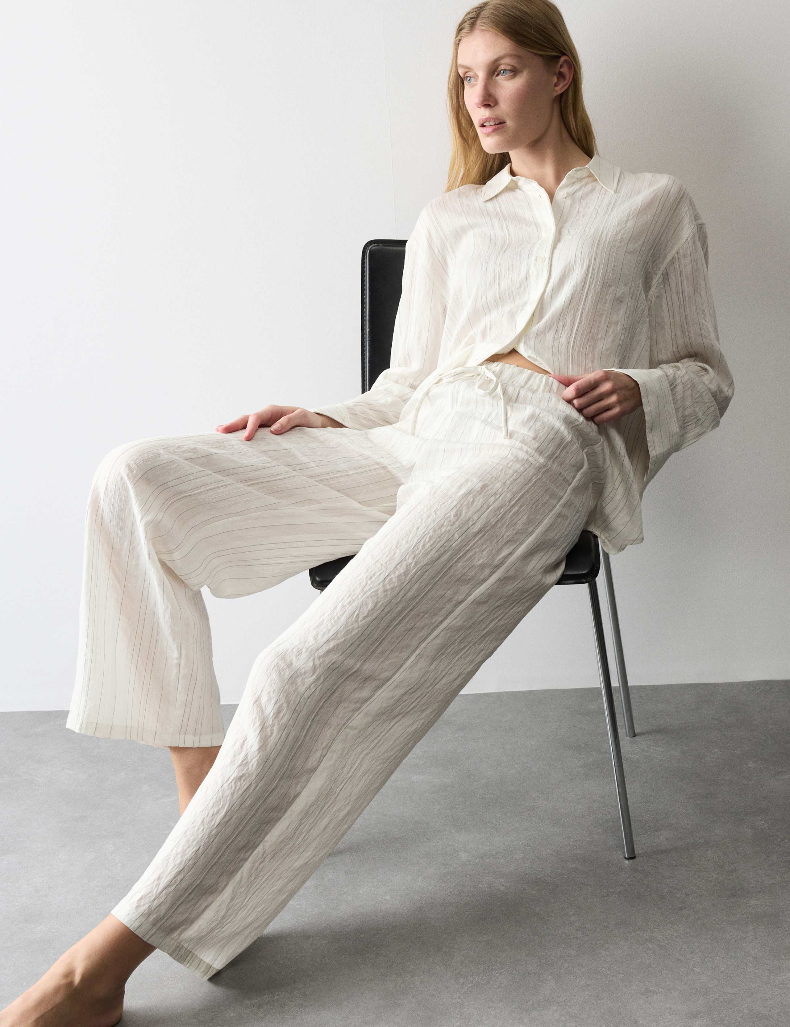 Pinstripe Revere Pyjama Set