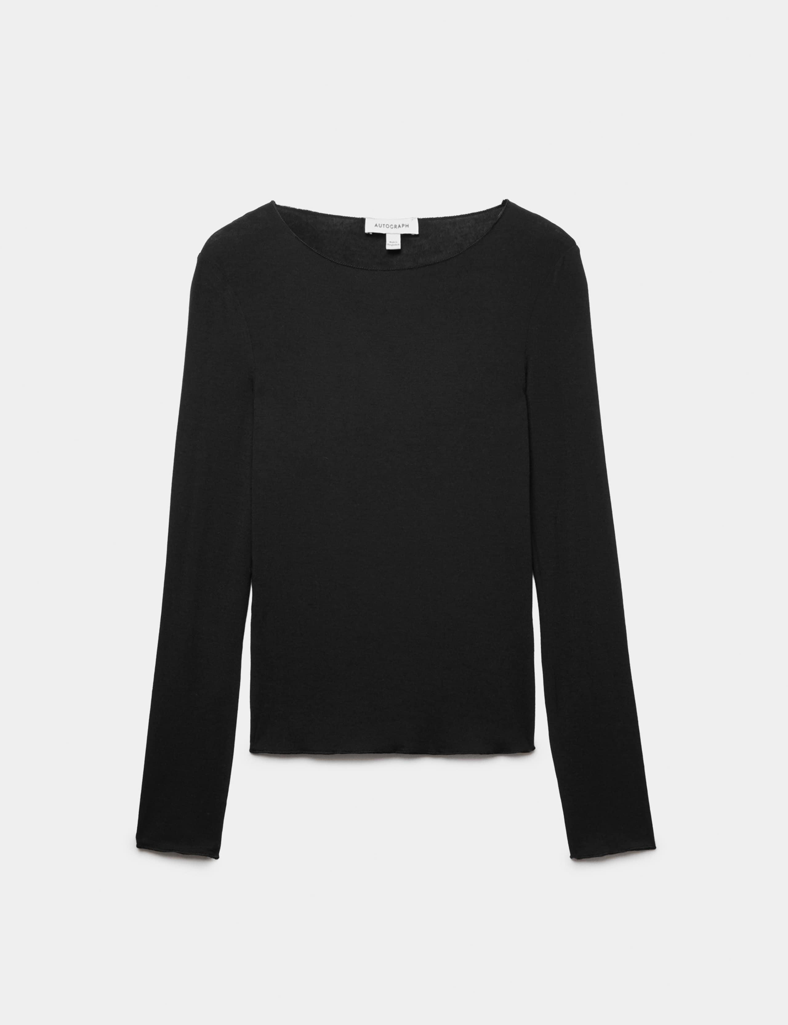 Sheer Pyjama Top with Cashmere