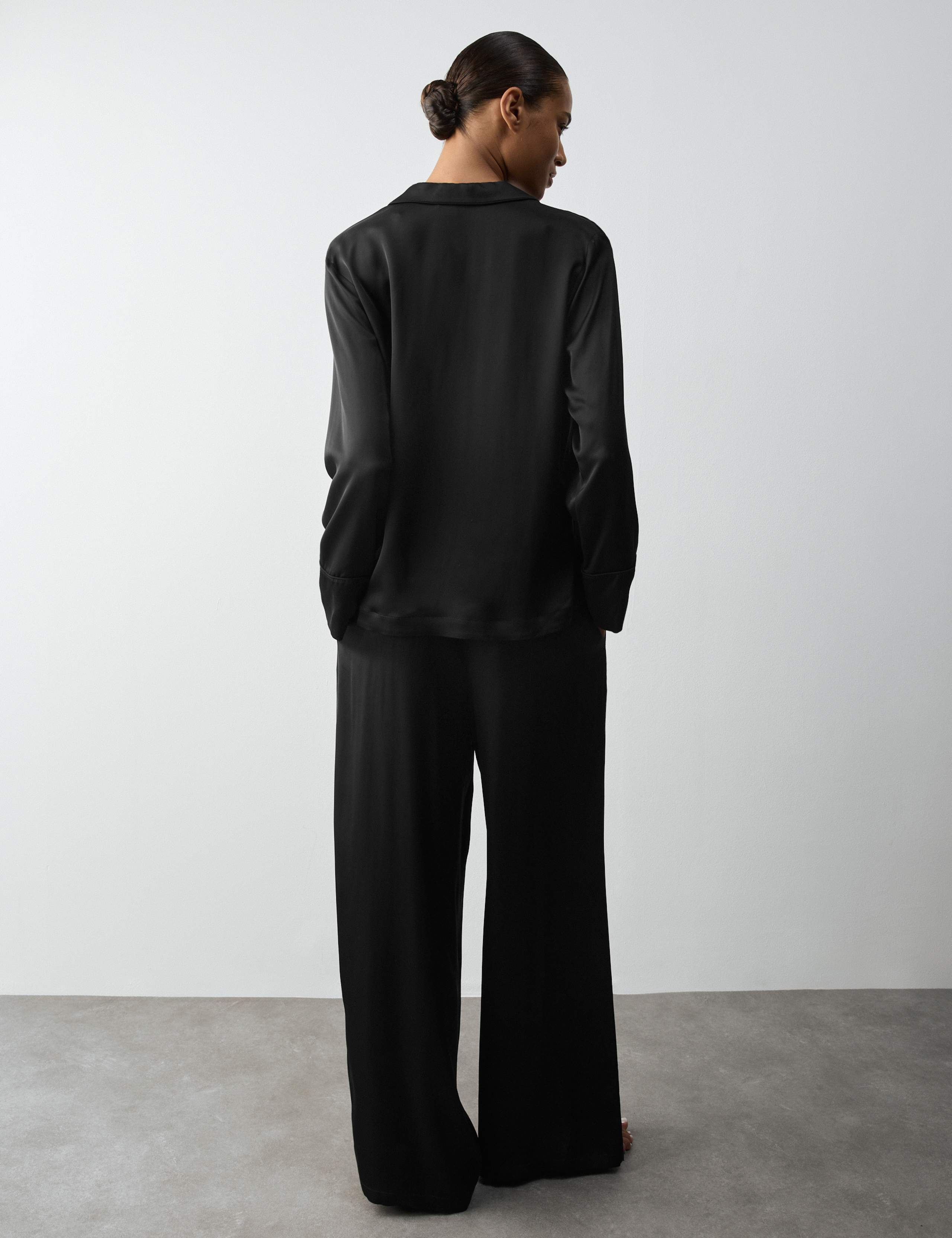 Premium Satin Revere Pyjama Top & Pant Set 6 of 6