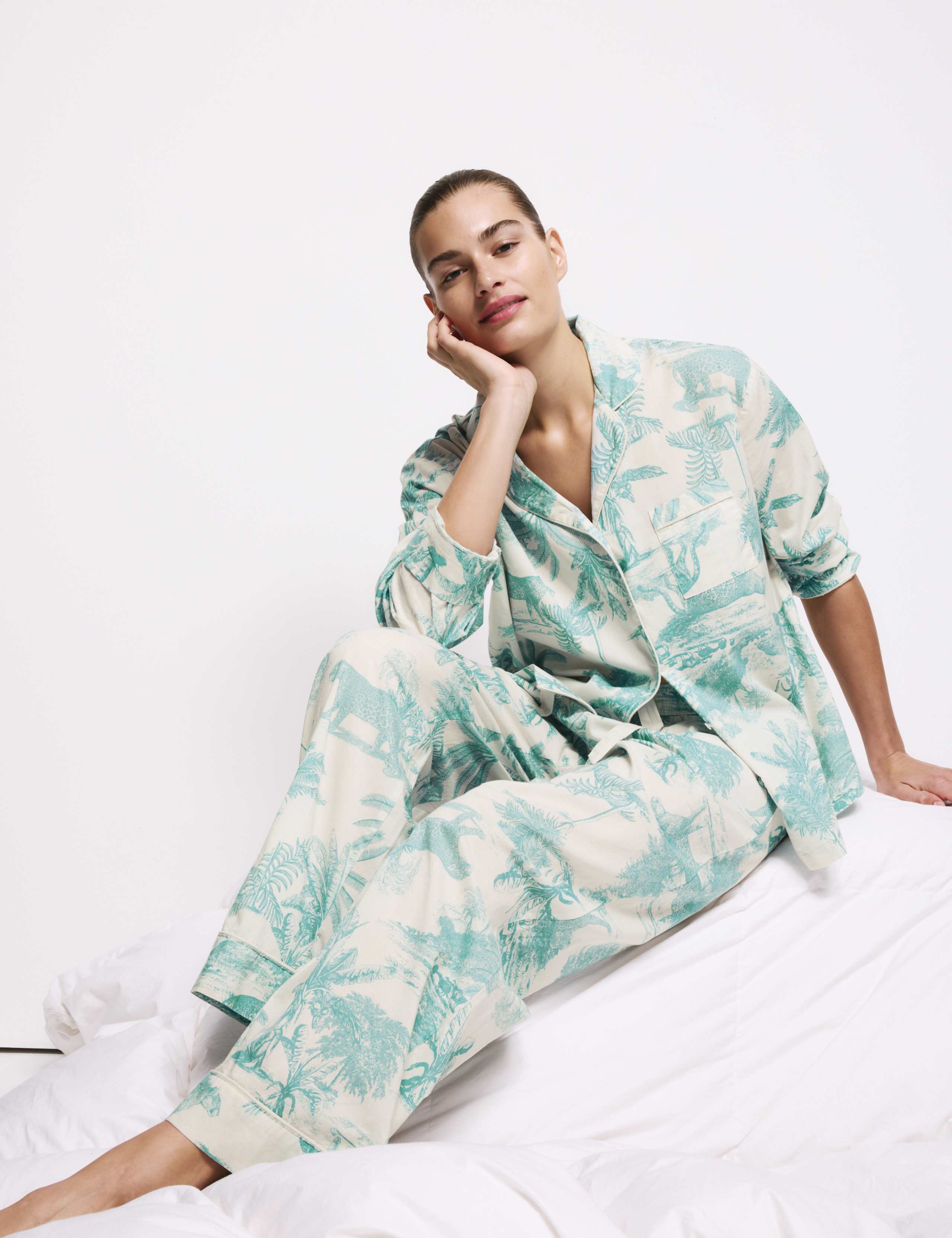 Pure Cotton Cambric Printed Pyjama Set