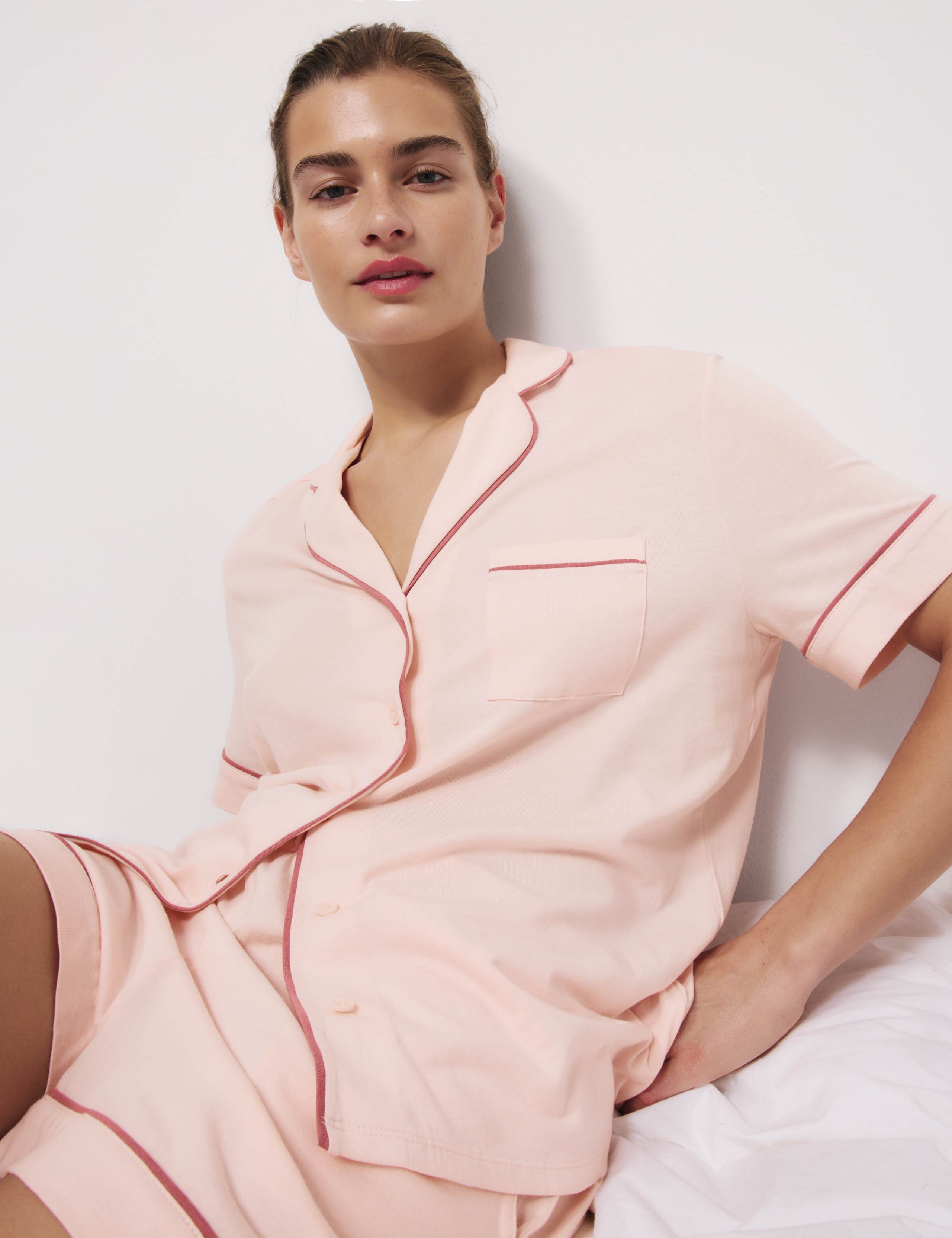 Cotton Modal Revere Shortie Pyjama Set