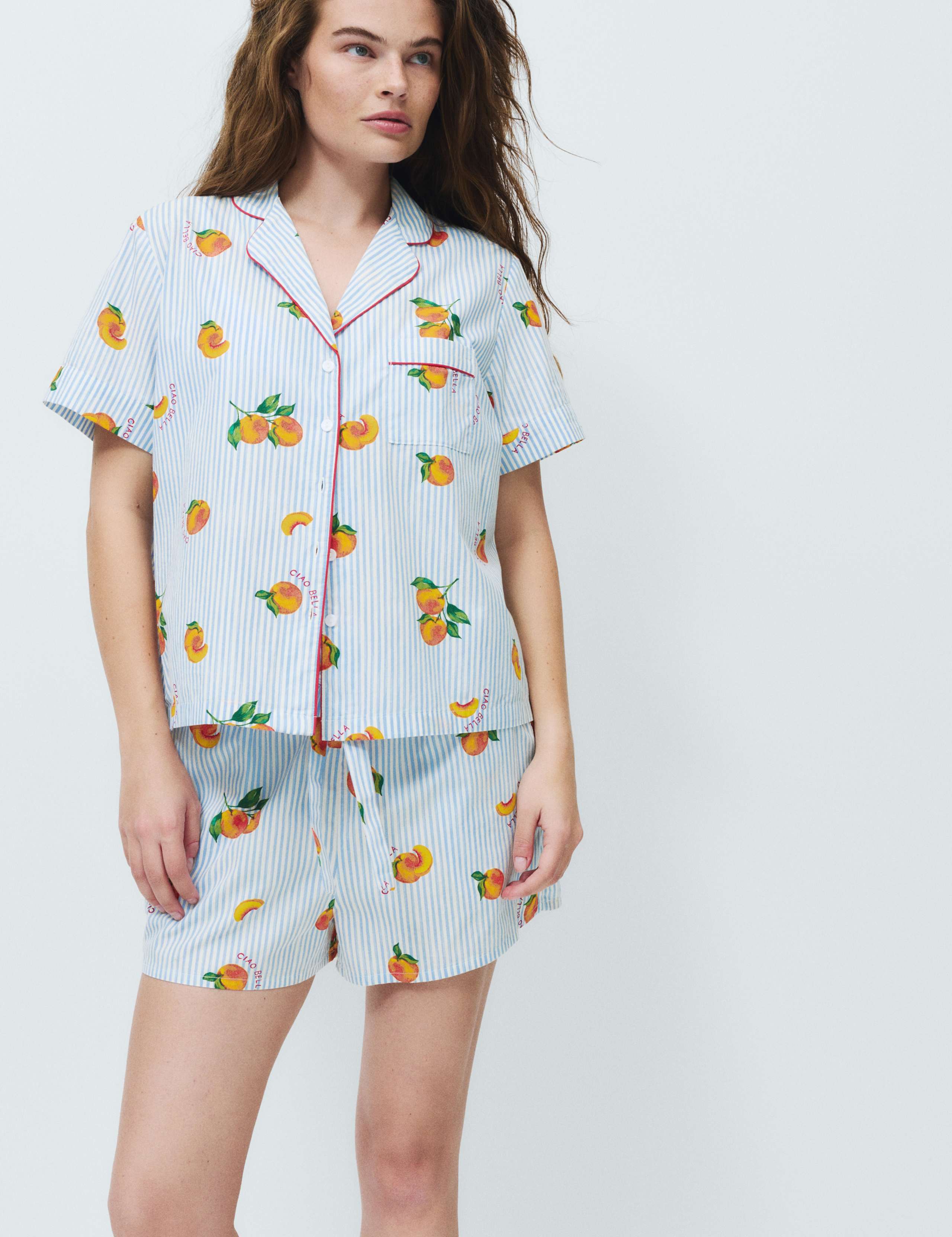 Pure Cotton Printed Shortie Set