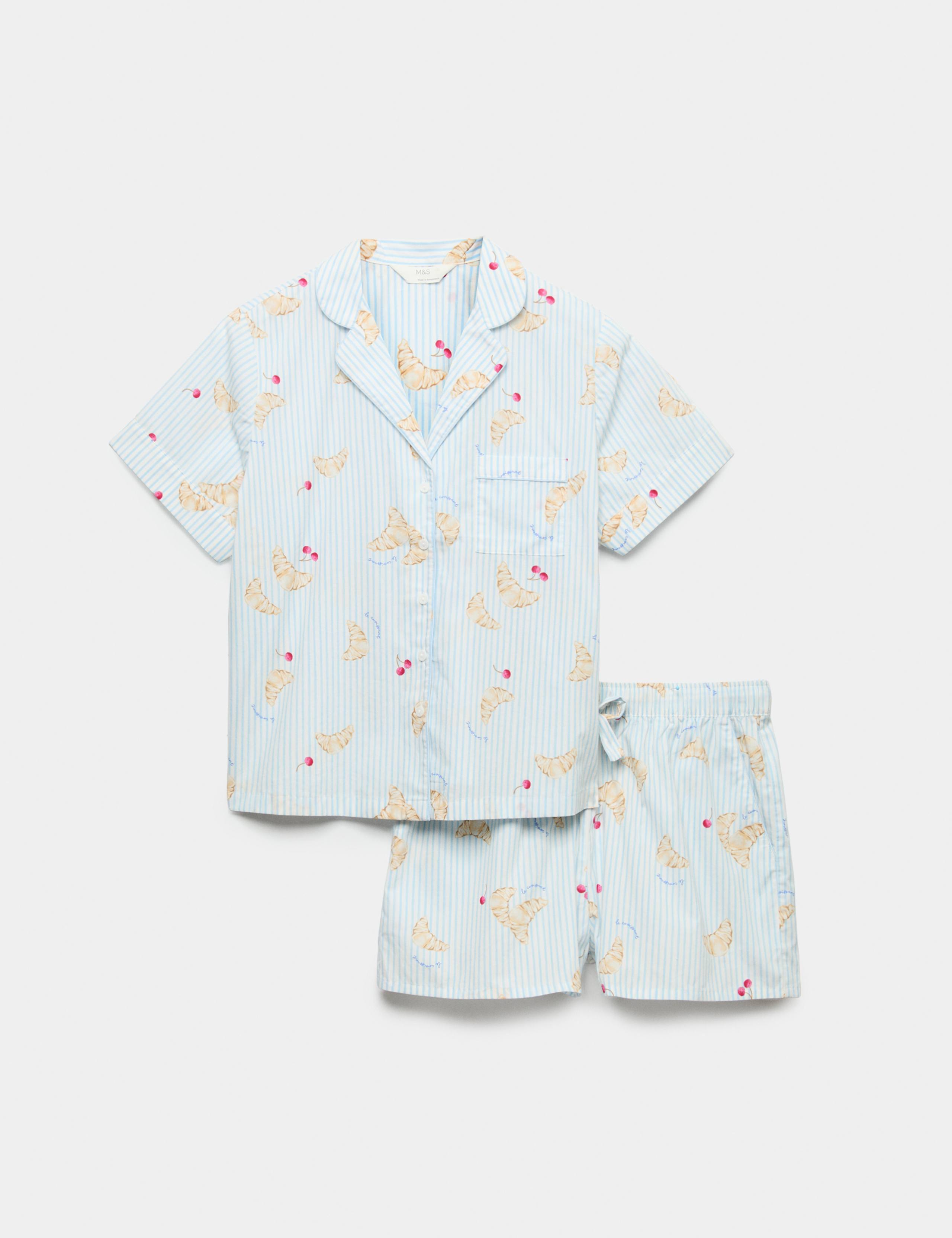 Pure Cotton Printed Shortie Set