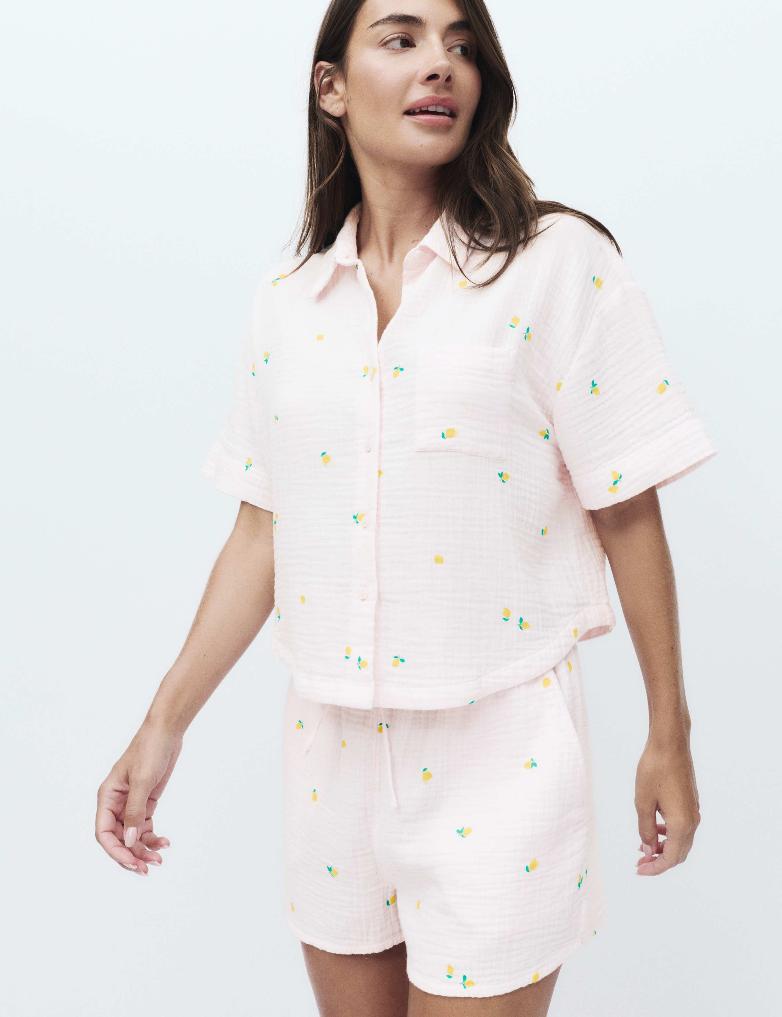 Pure Cotton Muslin Printed Shortie Set
