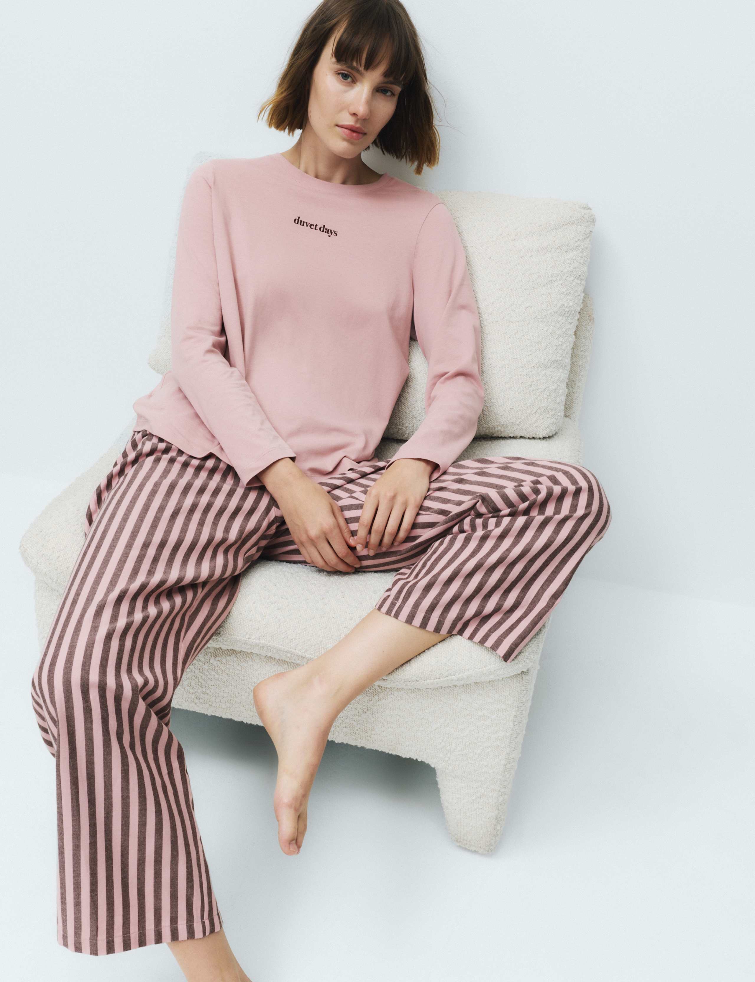 Pure Cotton Striped Pyjama Set