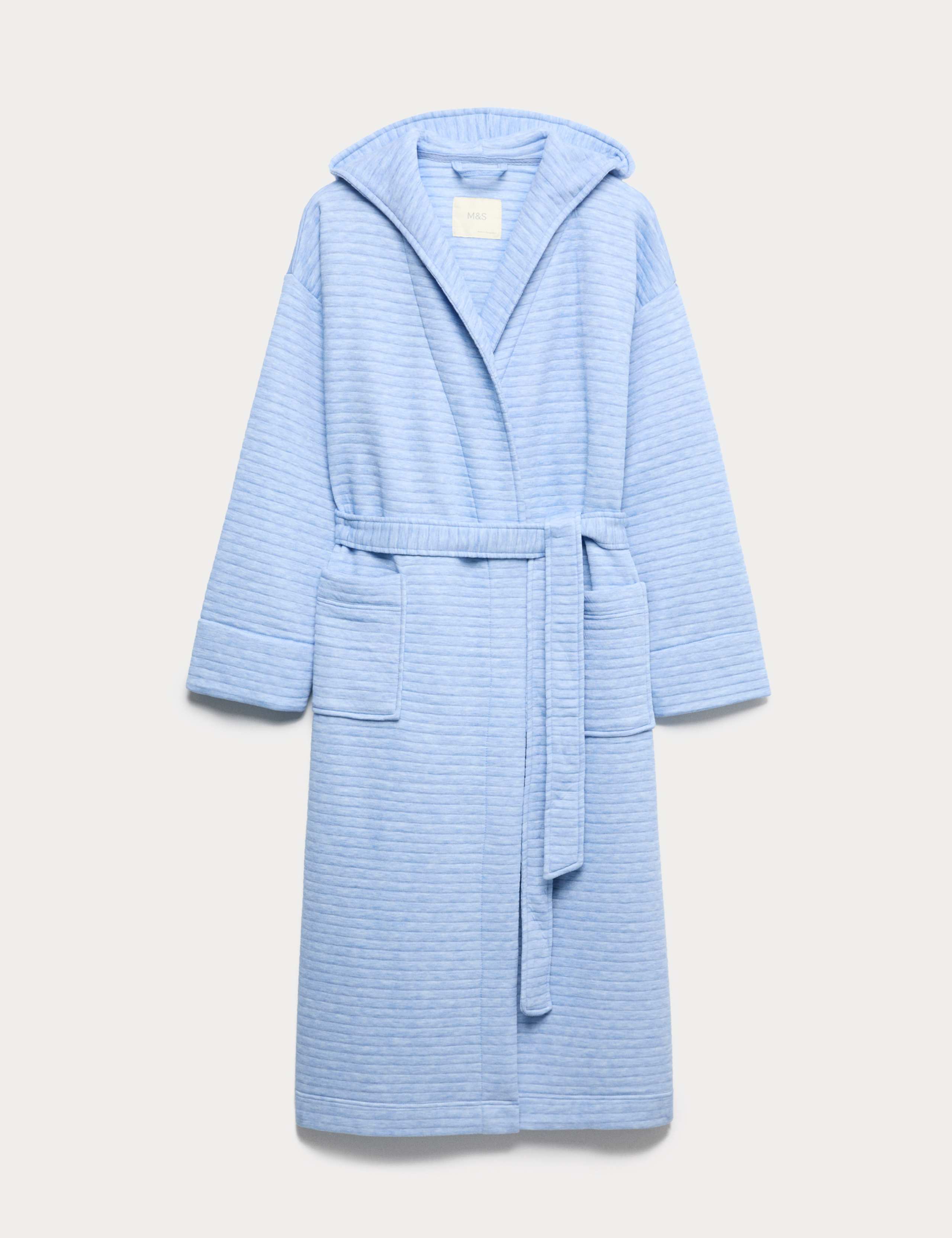 Long quilted dressing gown