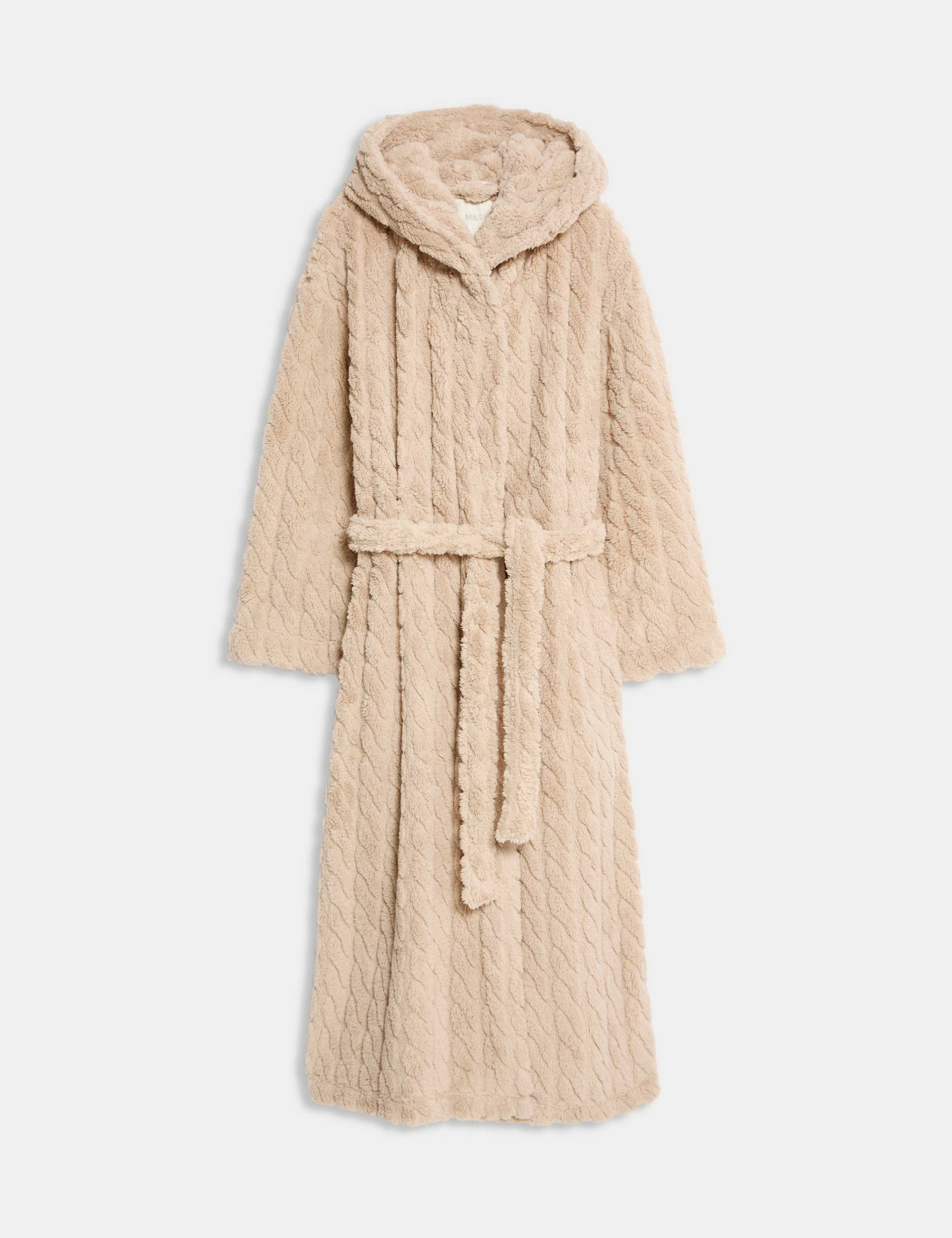 Jacquard Long Hooded Dressing Gown