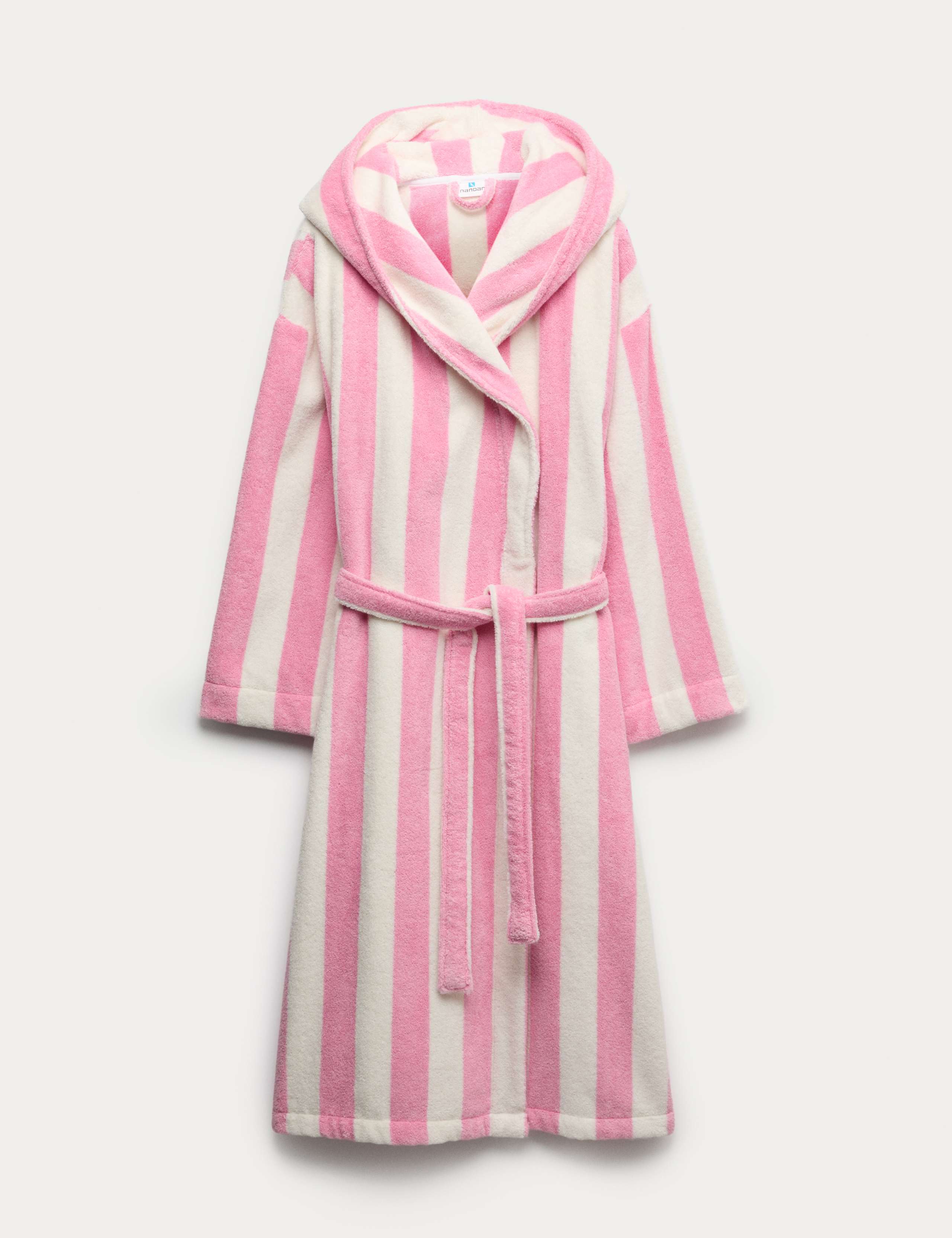 Pure Cotton Towelling Striped Dressing Gown