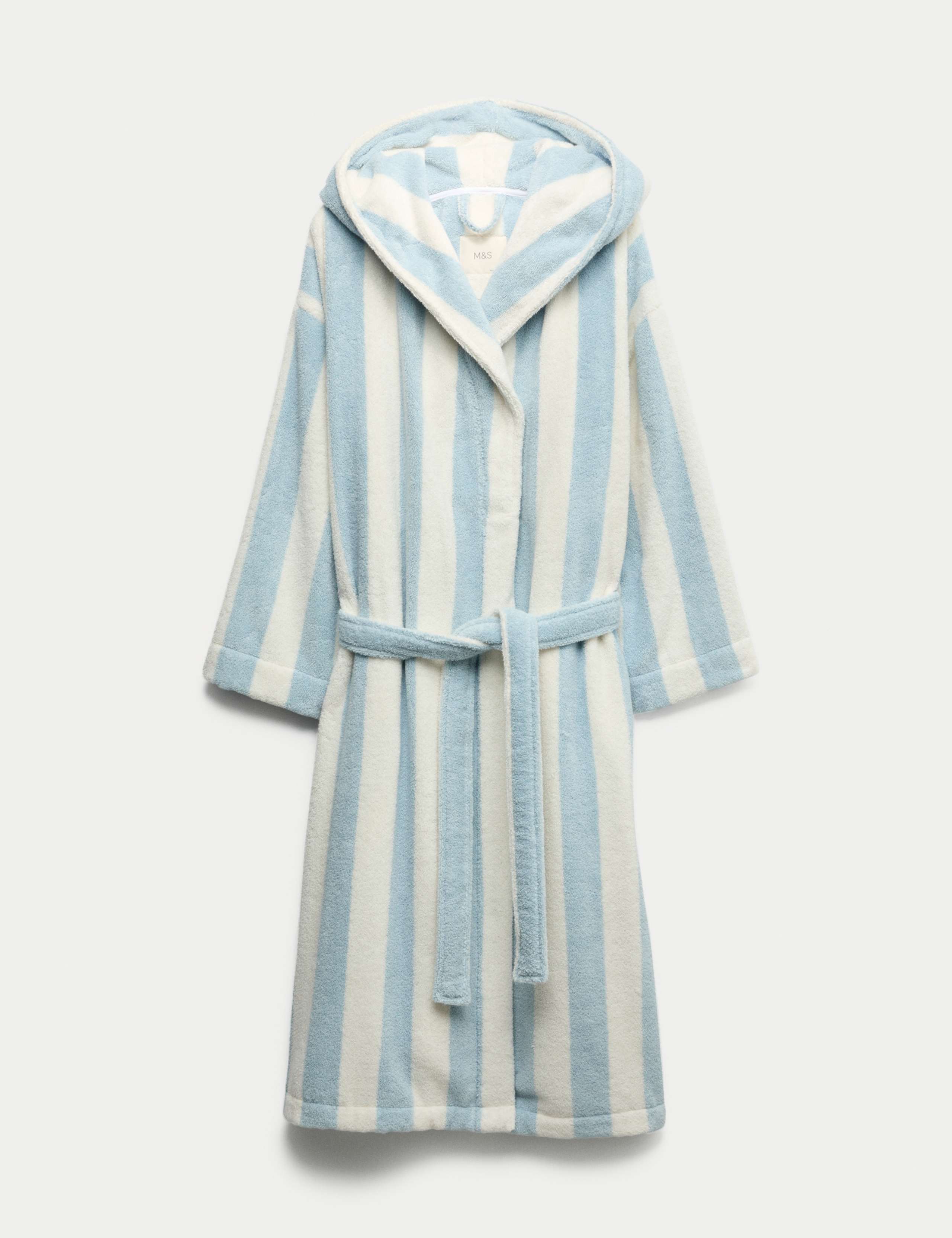 Pure Cotton Towelling Striped Dressing Gown