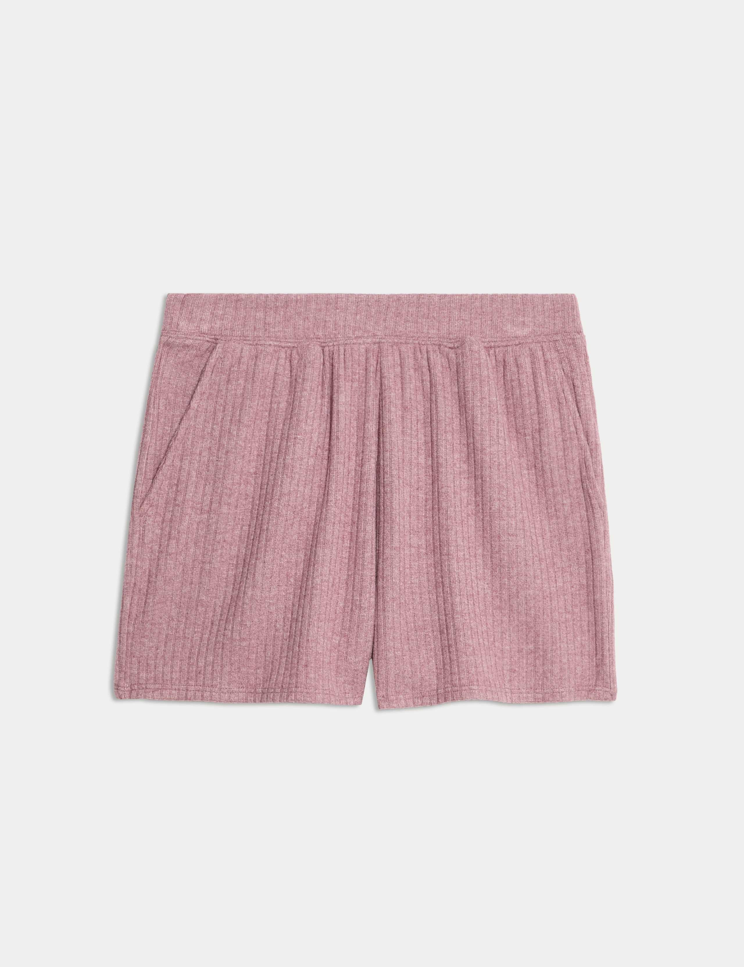 Wide Ribbed Pyjama Shorts