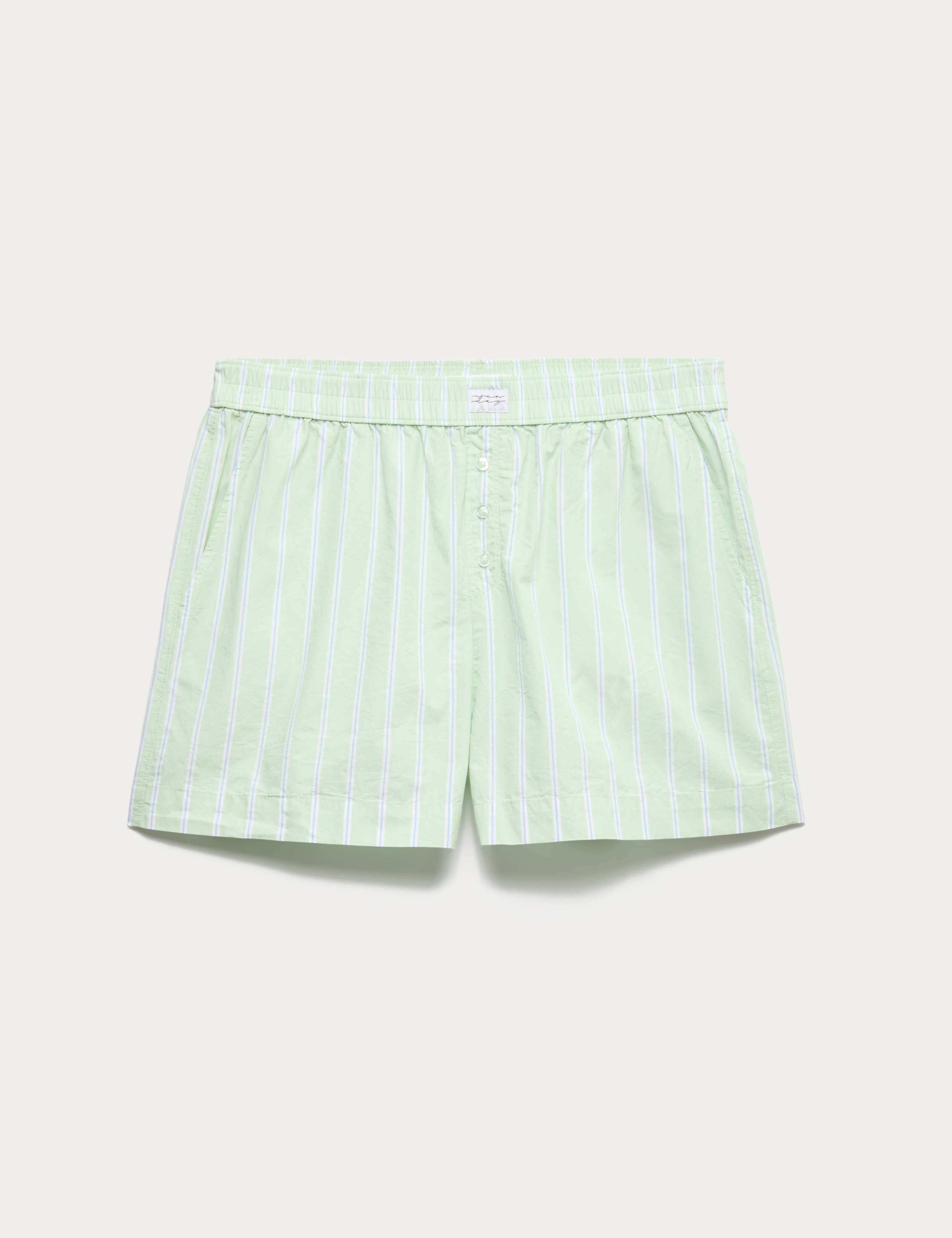 Pure Cotton Striped Pyjama Shorts