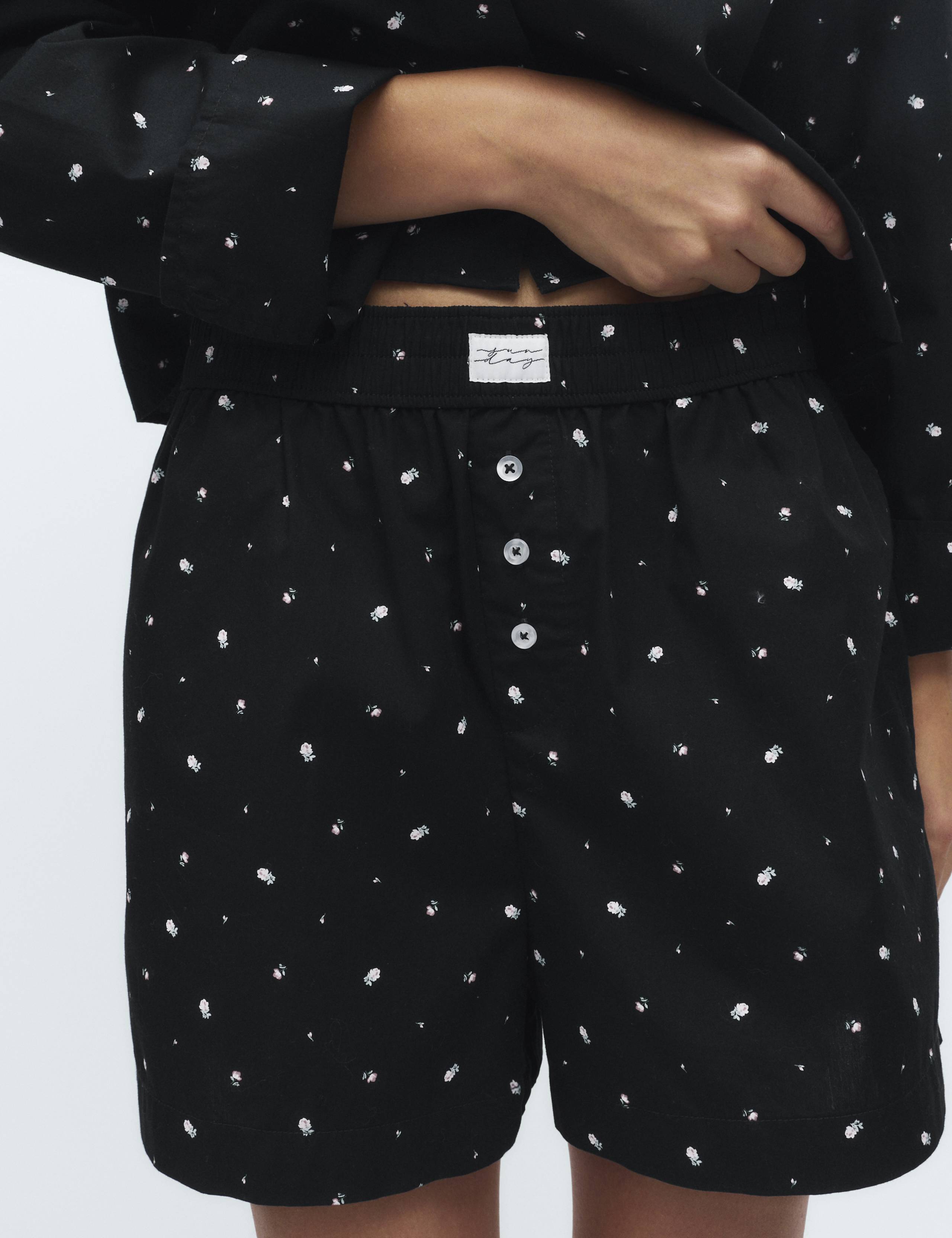 Pure Cotton Floral Pyjama Shorts