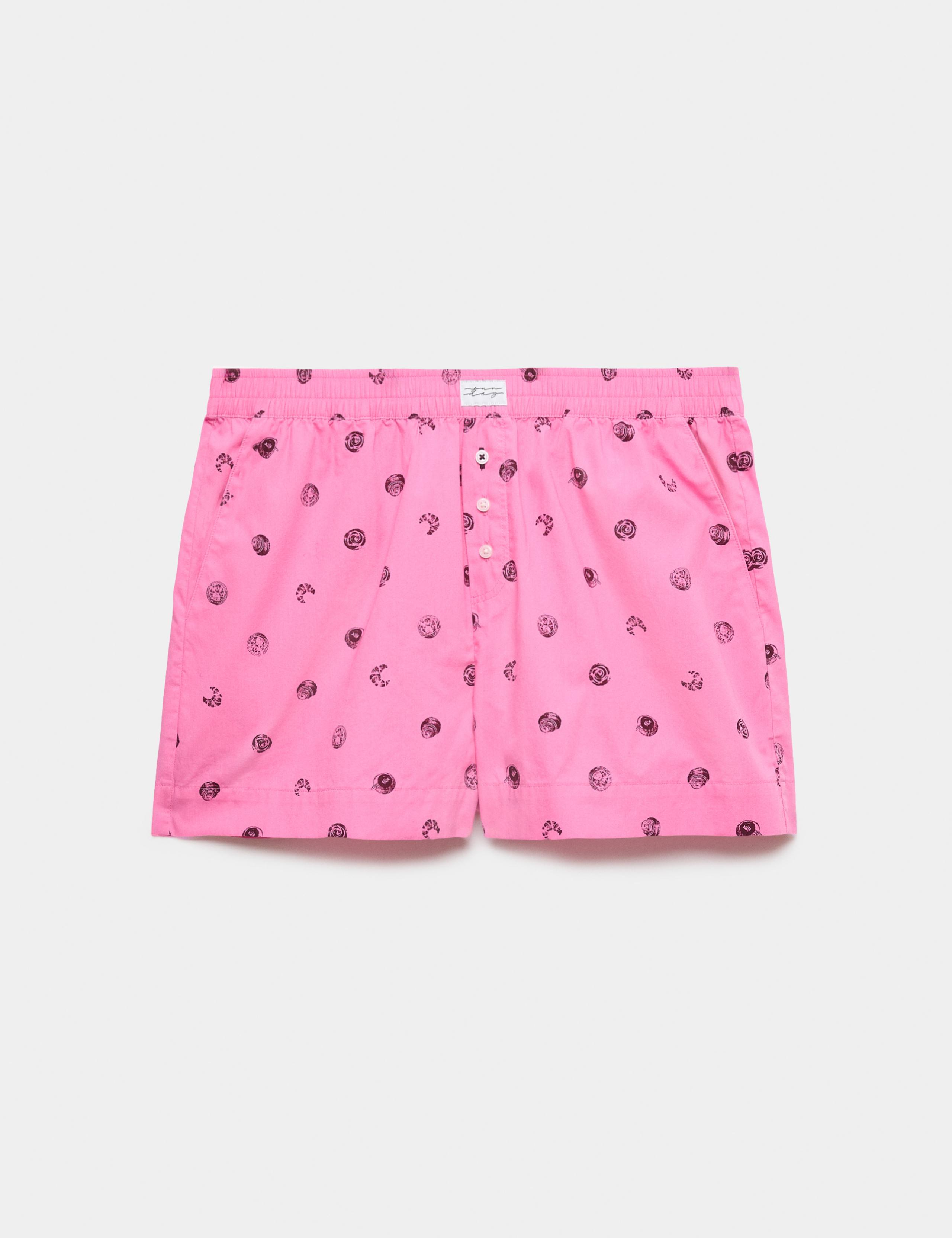 Pure Cotton Poplin Striped Pyjama Shorts