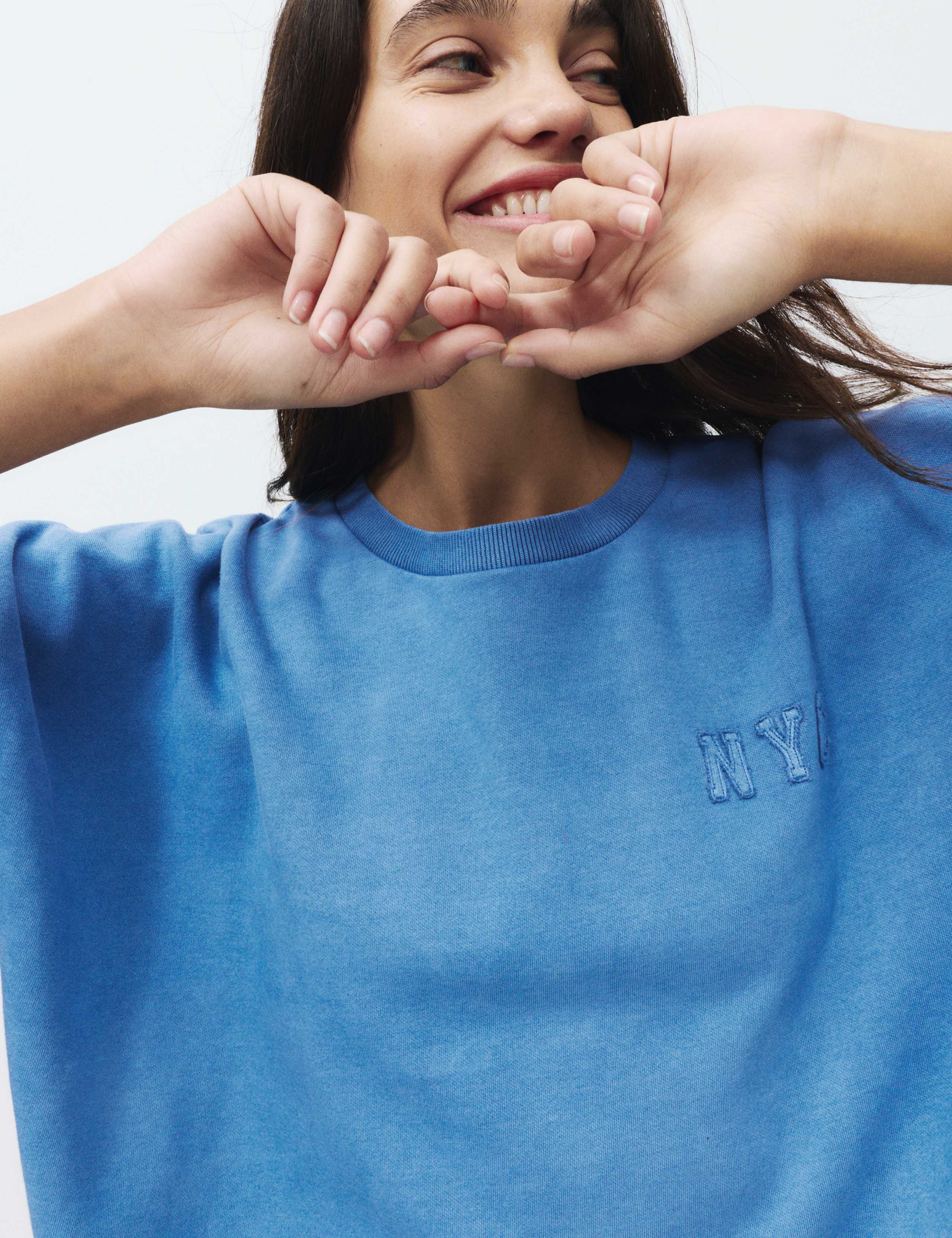 Cotton Rich Brushback Lounge Sweatshirt