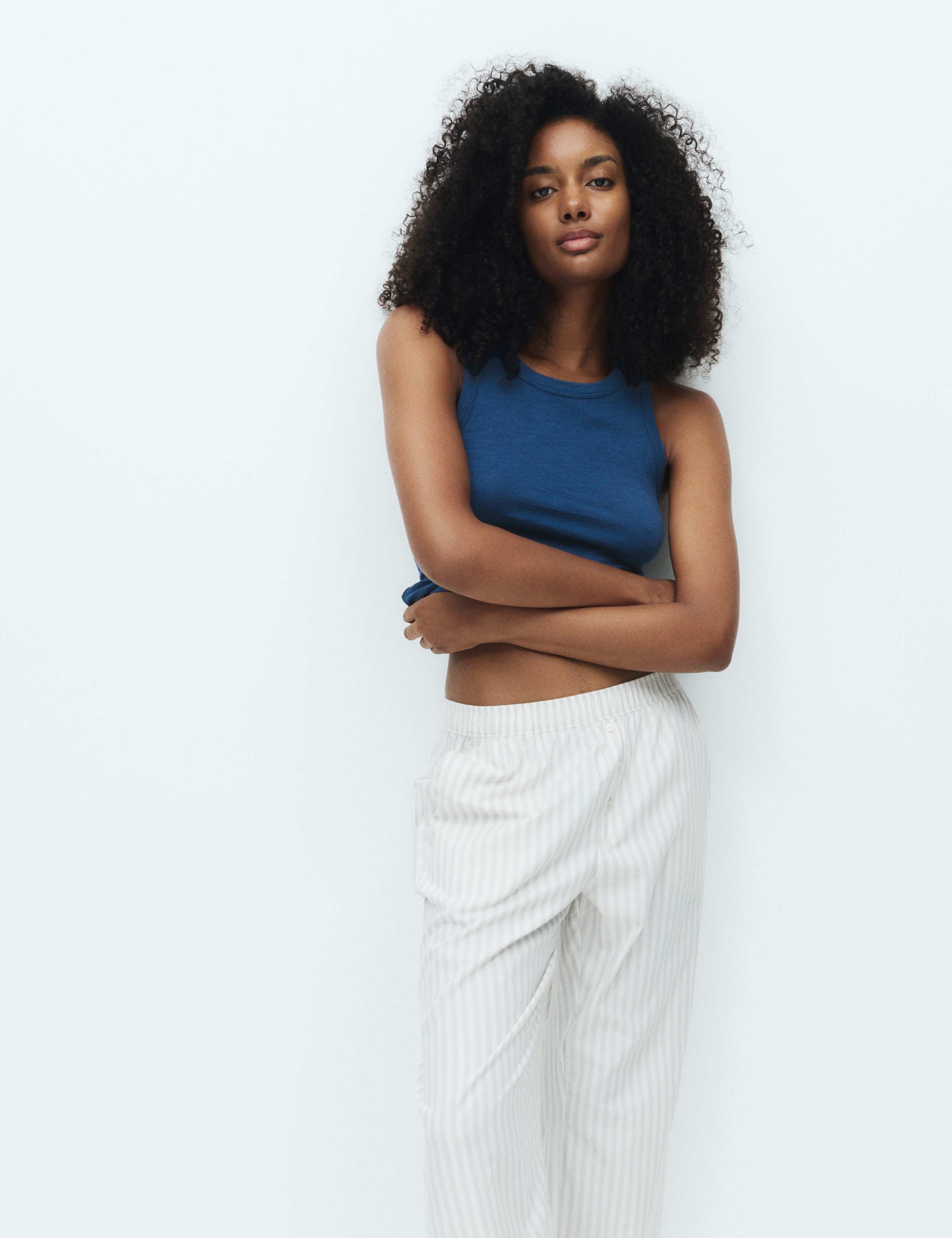 2pk Cotton Rich Pyjama Vest Tops