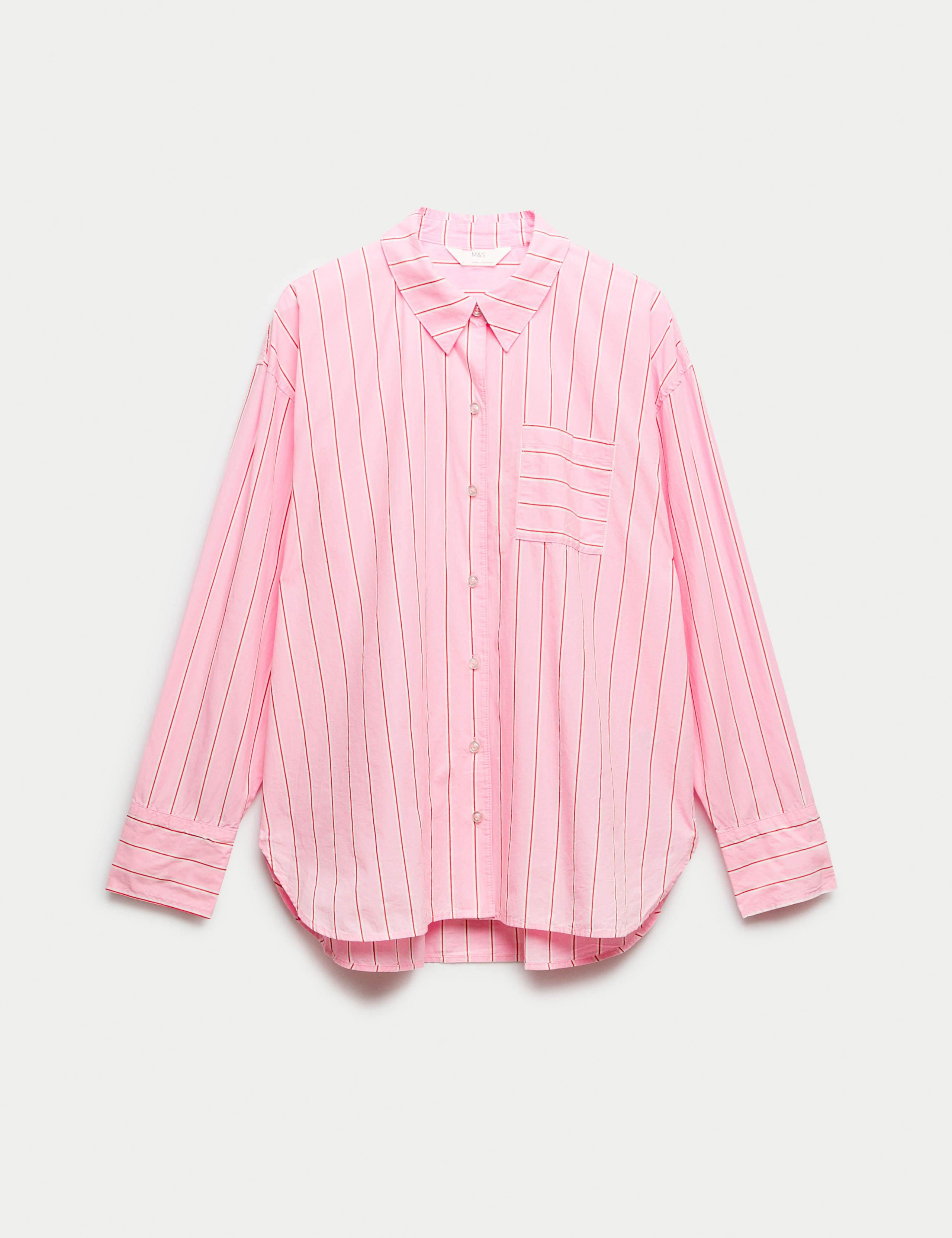 Pure Cotton Poplin Striped Pyjama Top