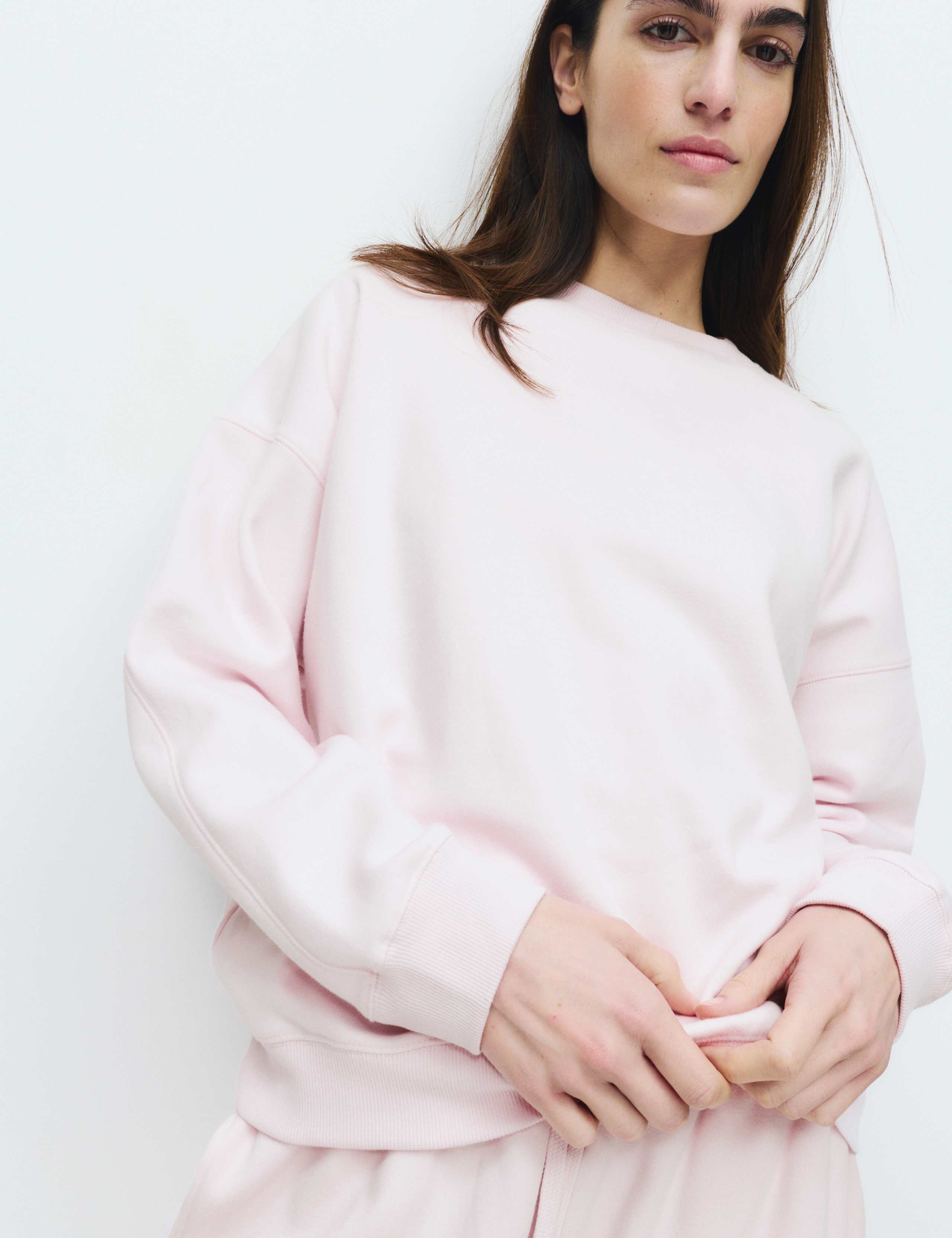 Cotton Rich Brushback Sweatshirt
