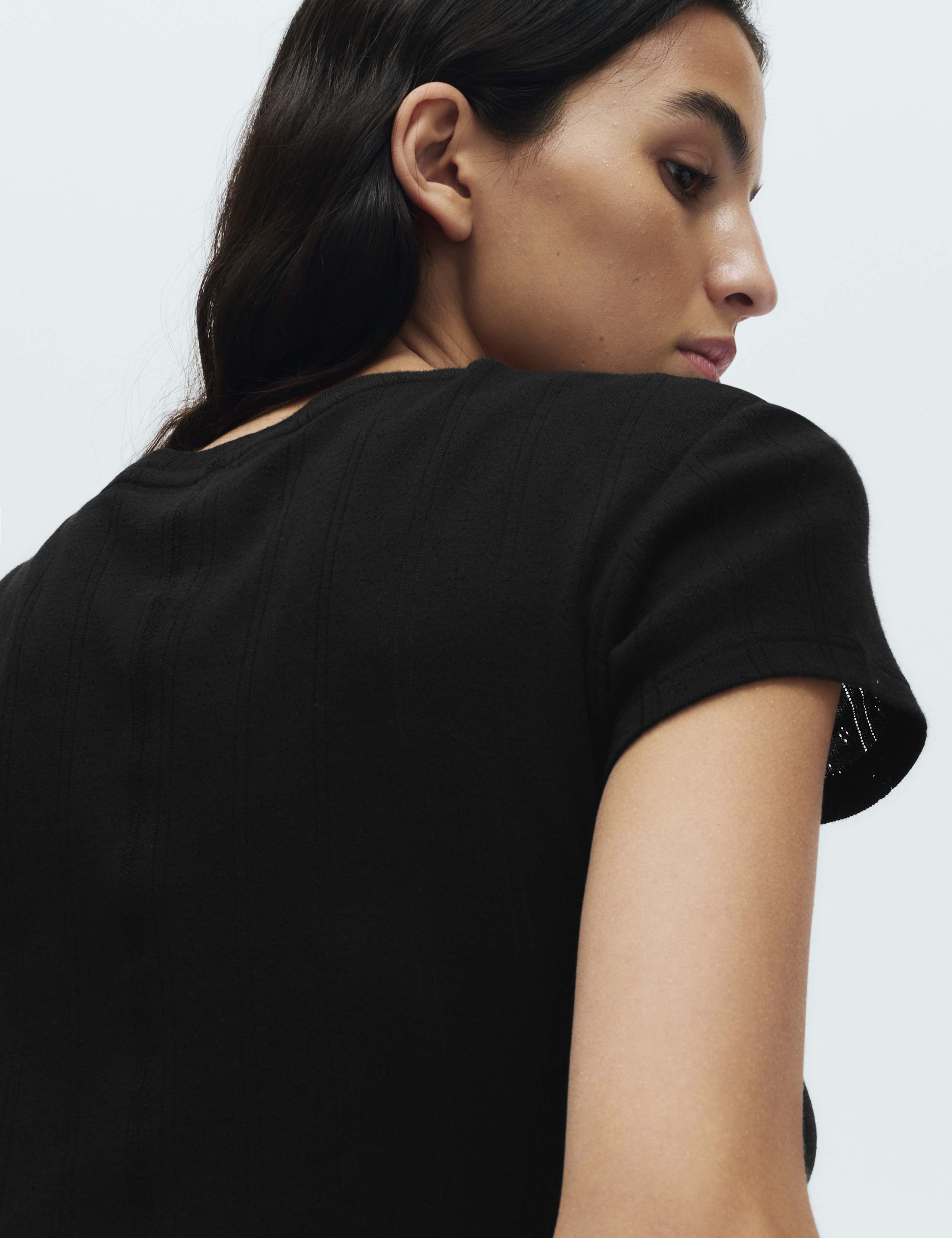 Pure Cotton Pointelle Pyjama Top Set 4 of 6