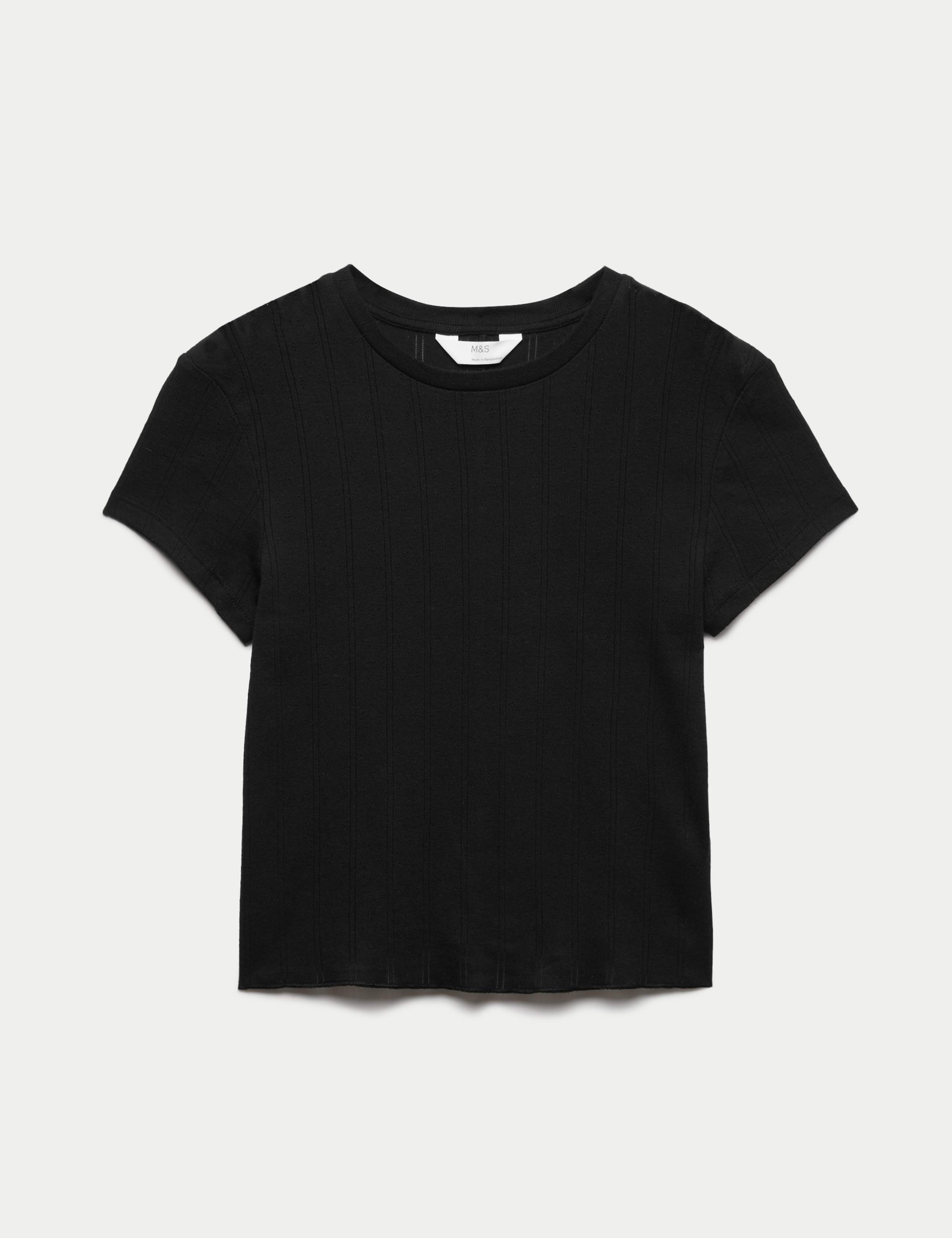 Pure Cotton Pointelle Pyjama Top Set 3 of 6