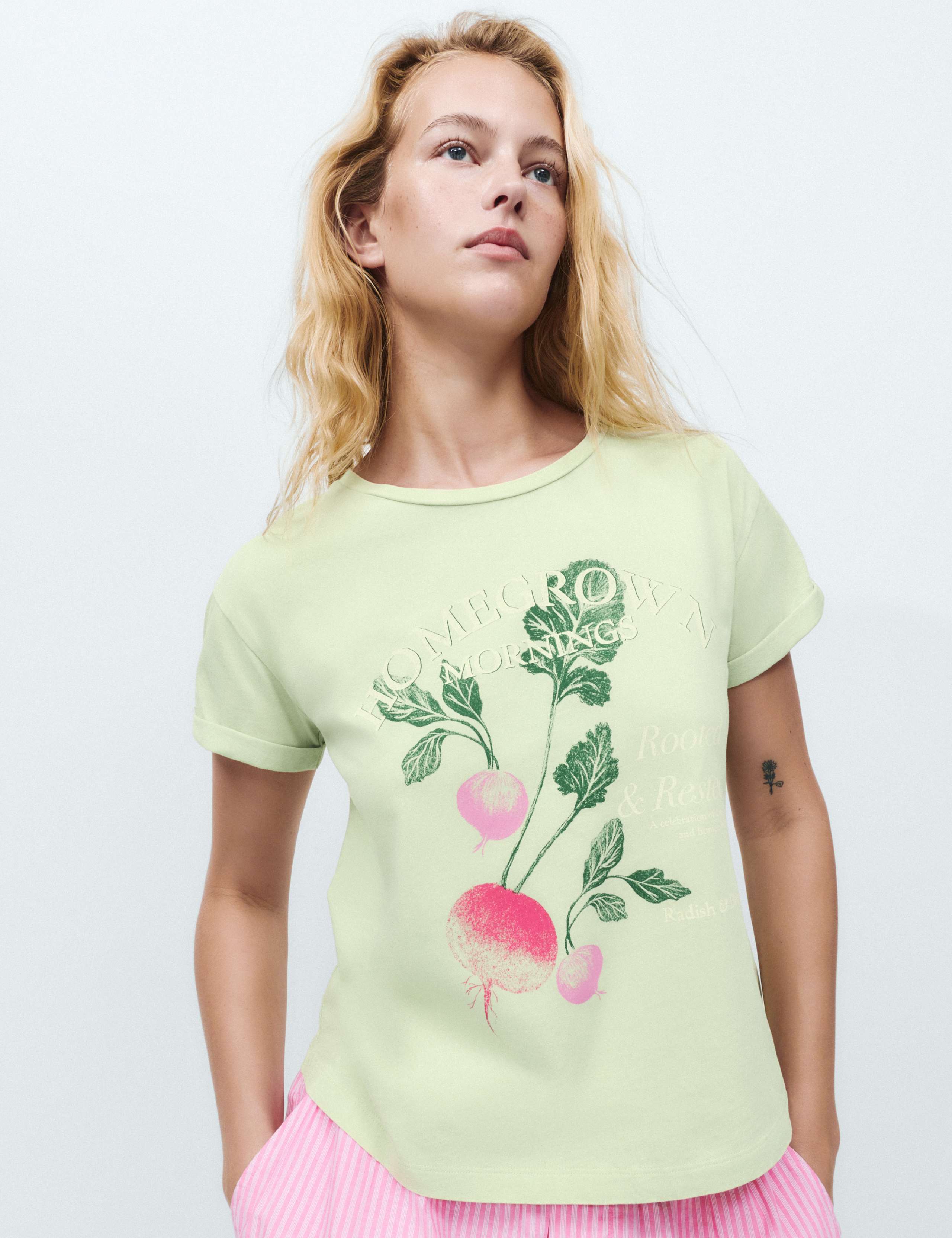 Jersey Washed Graphic Pyjama Top