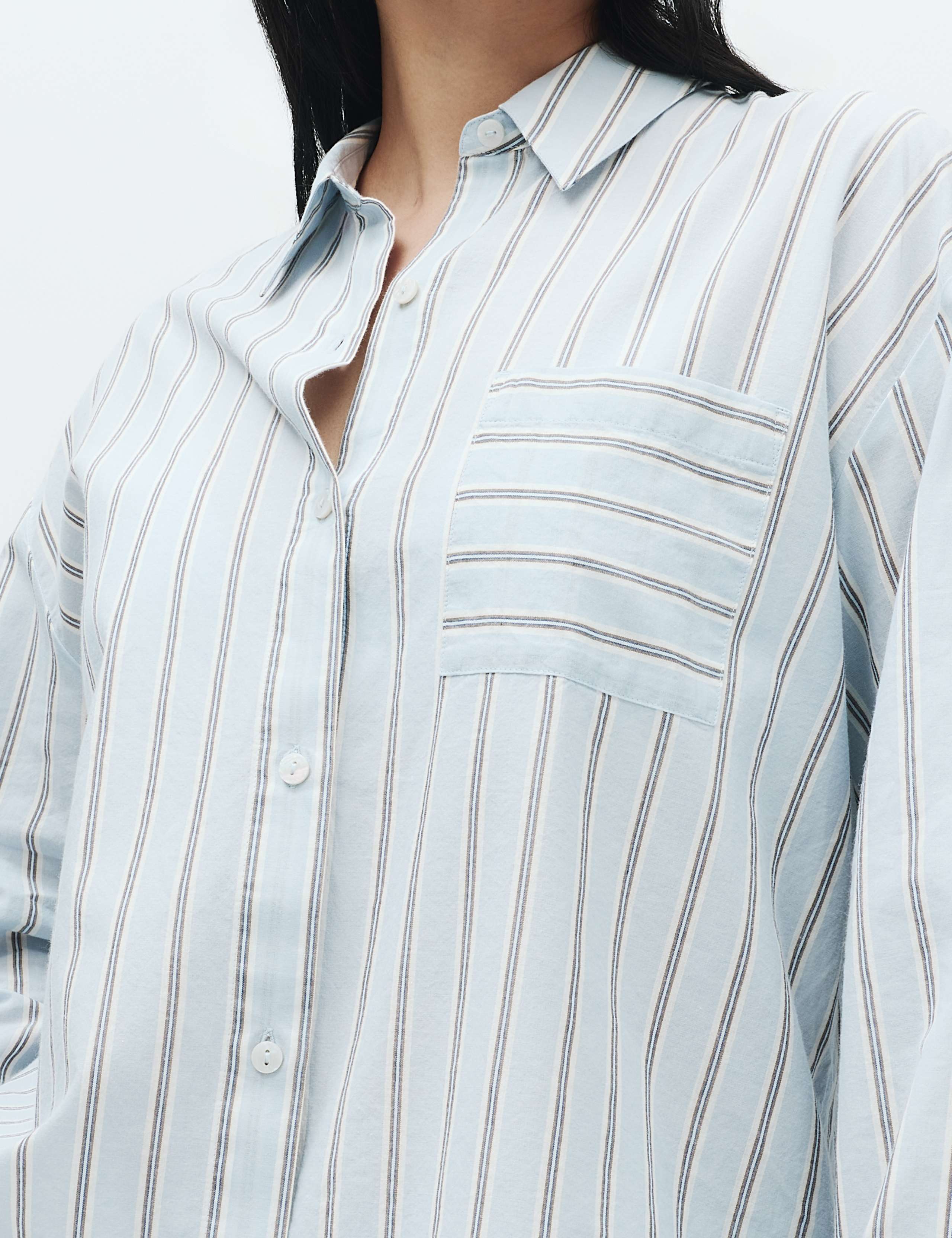 Pure Cotton Striped Pyjama Shirt