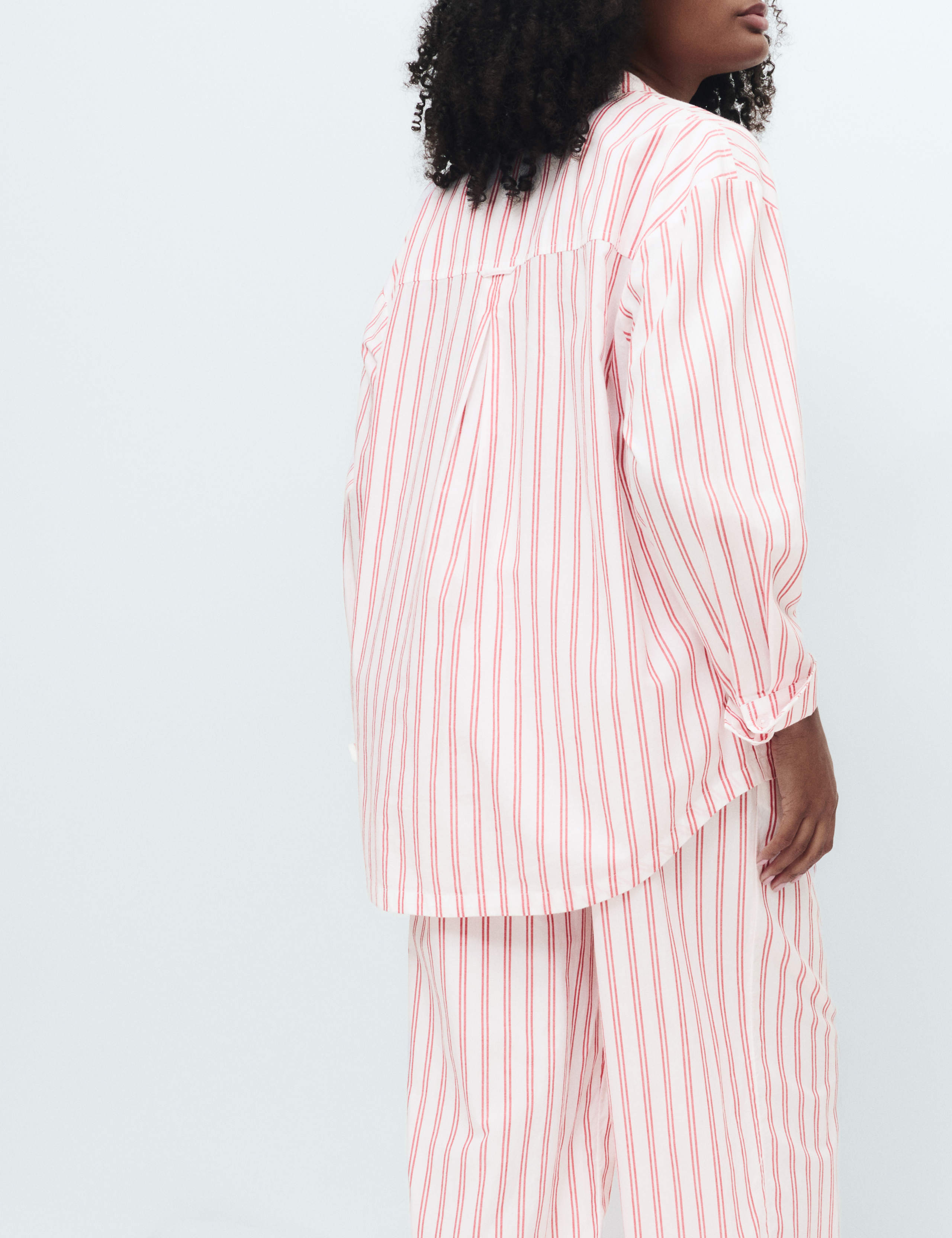 Pure Cotton Striped Pyjama Shirt & Bottom Set 4 of 6
