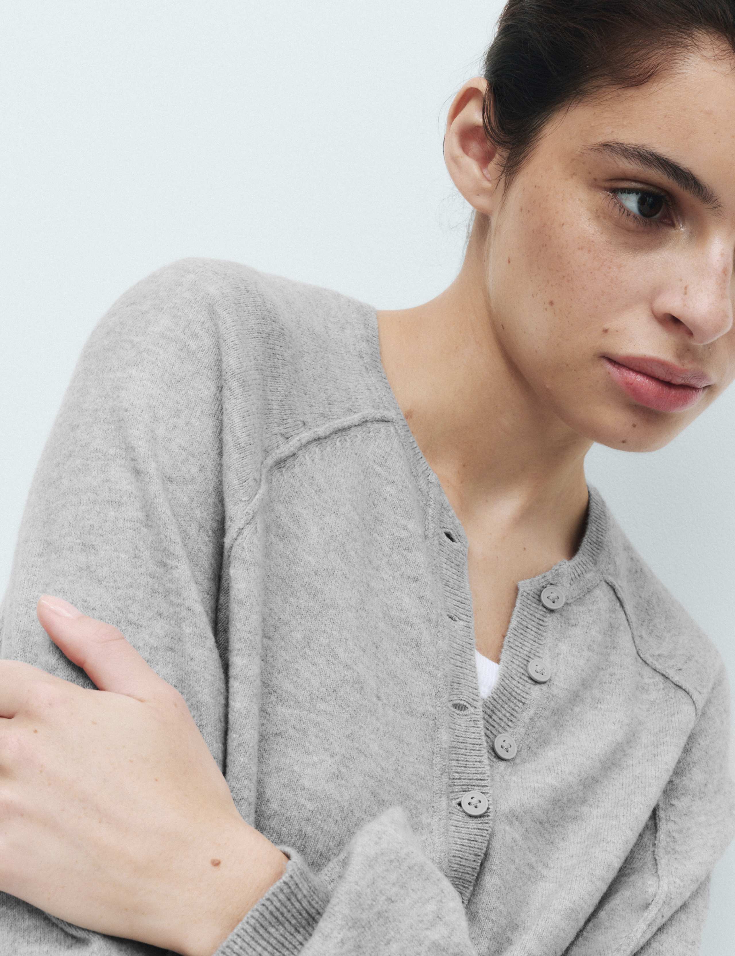 Knitted Oversized Henley Lounge Jumper