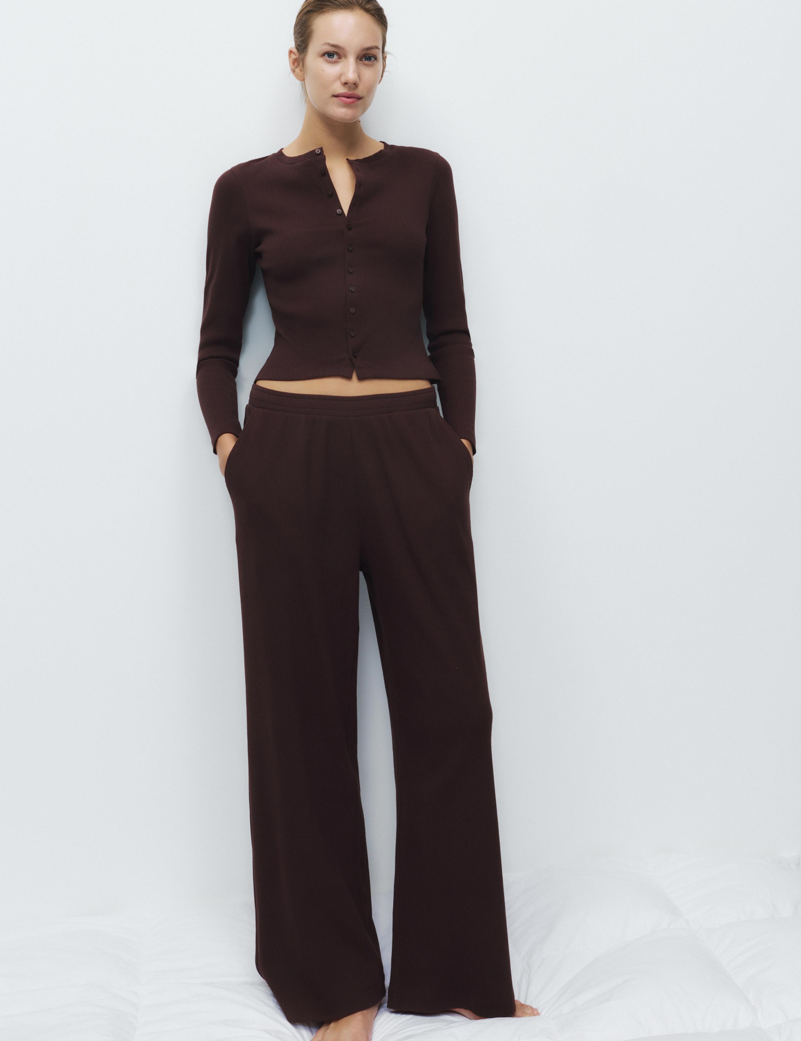 Cotton Rich Lounge Cardigan & Pant Set 5 of 6