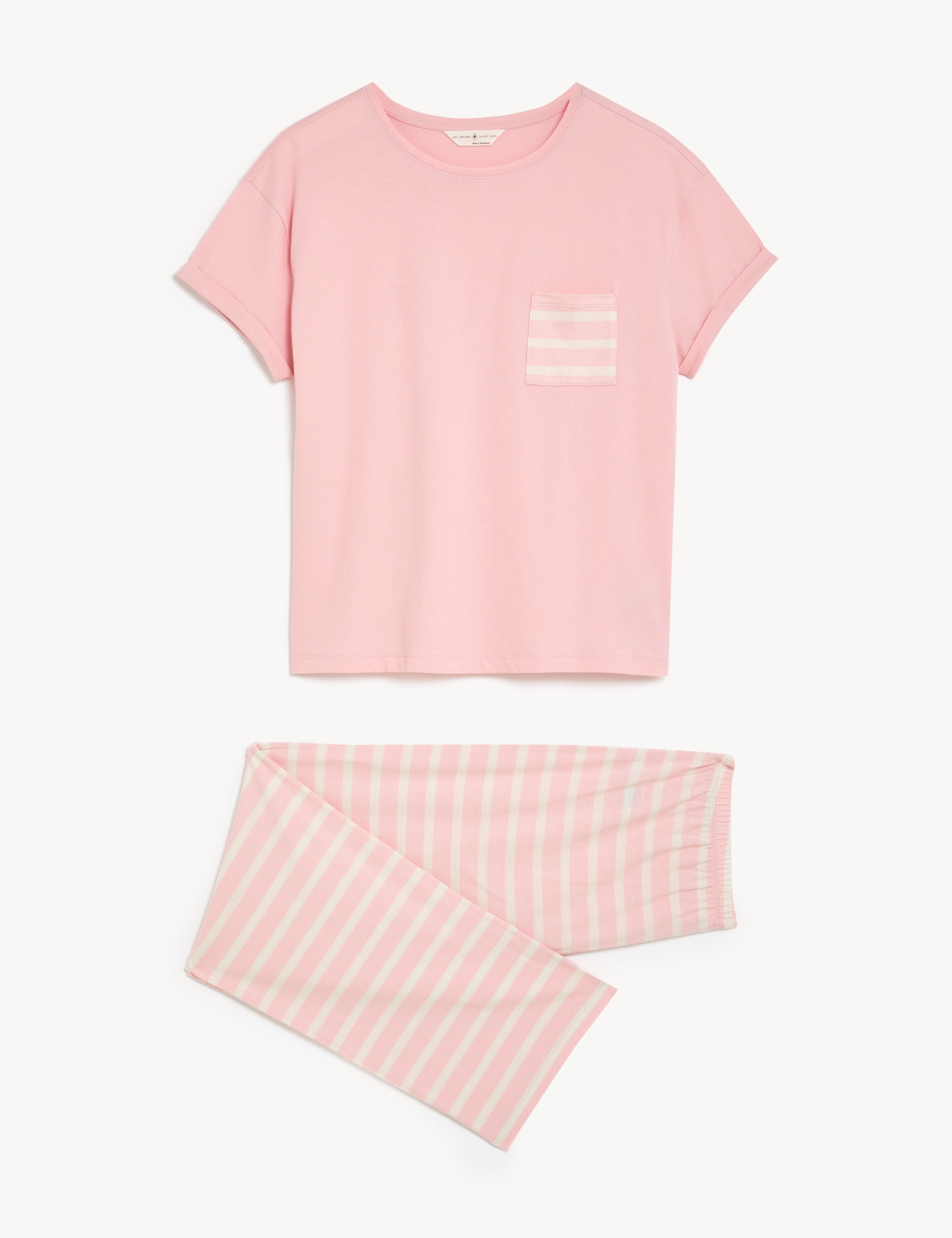 Cotton Rich Striped Pyjama Set