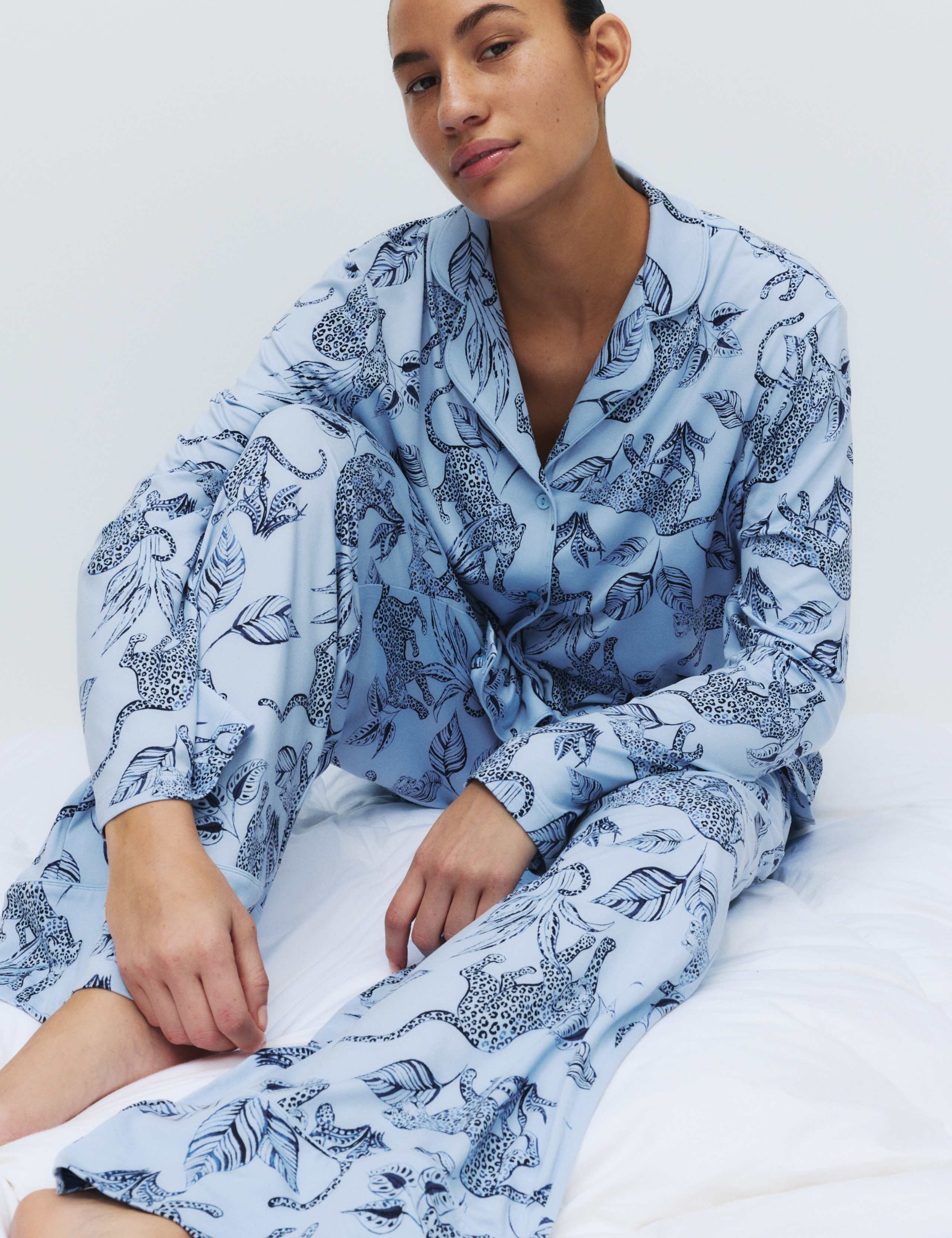 Soft Touch Printed Revere Pyjama Set