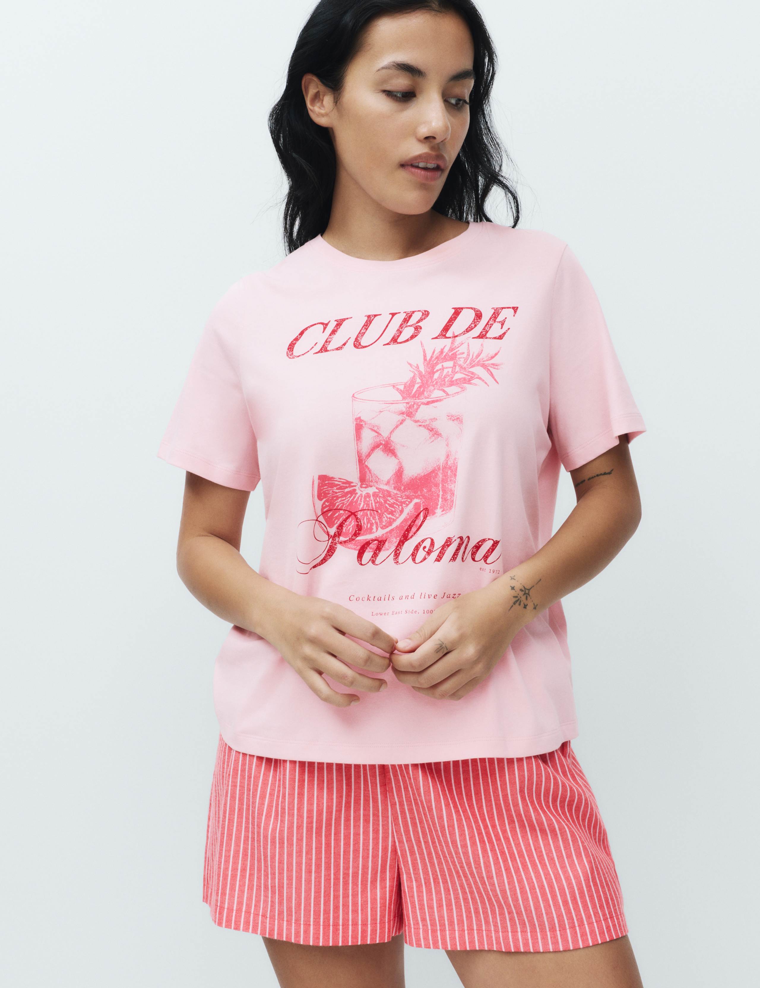 Cotton Rich Printed Shortie Set