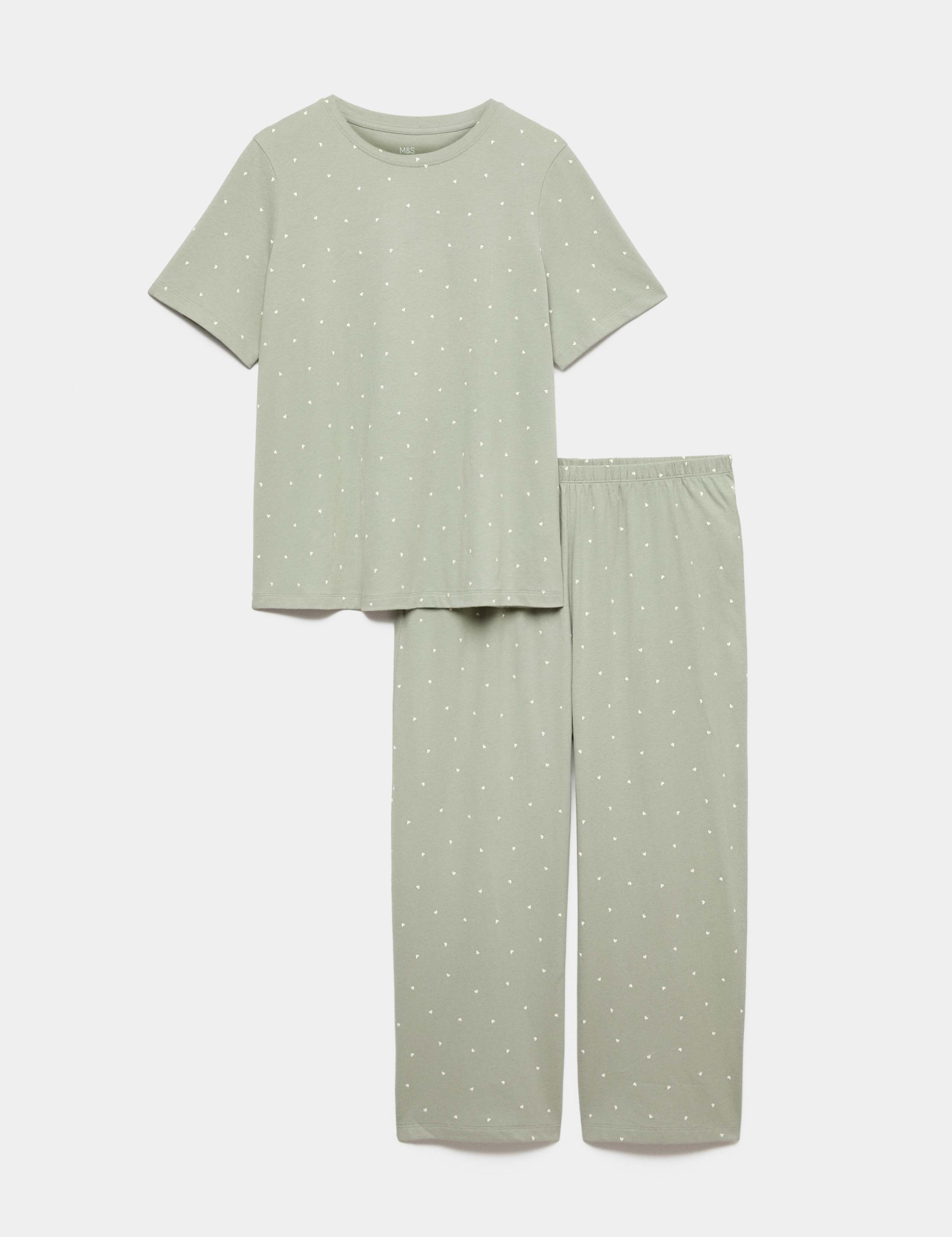 Cotton Rich Printed Cropped Pyjama Set