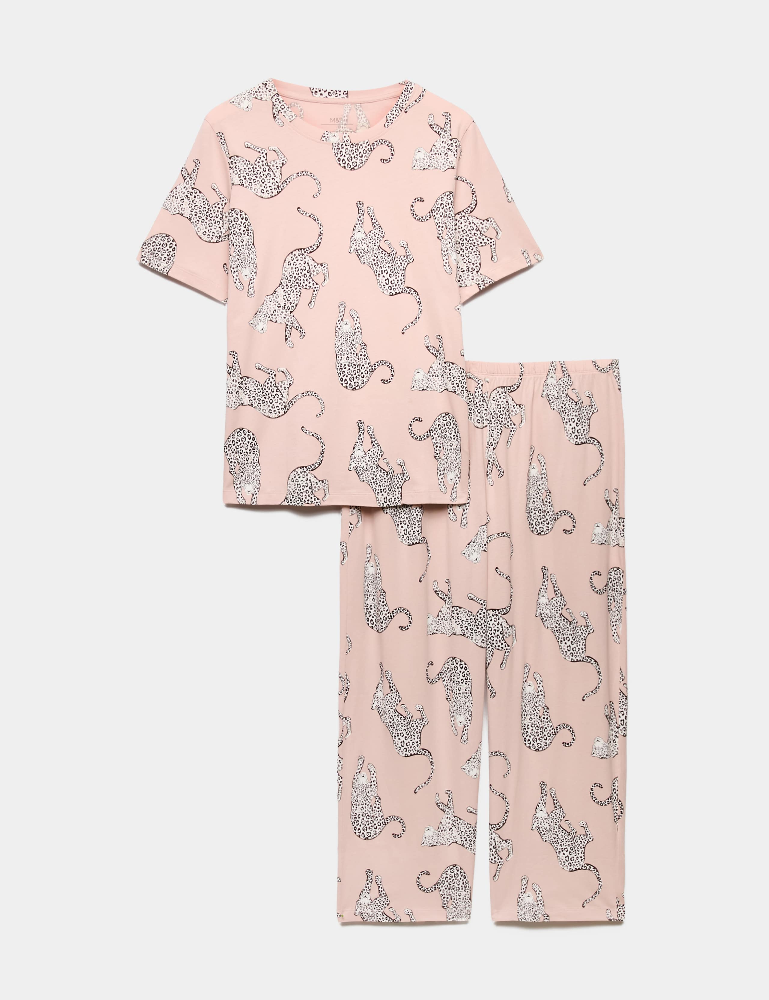 Pure Cotton Printed Cropped Pyjama Set