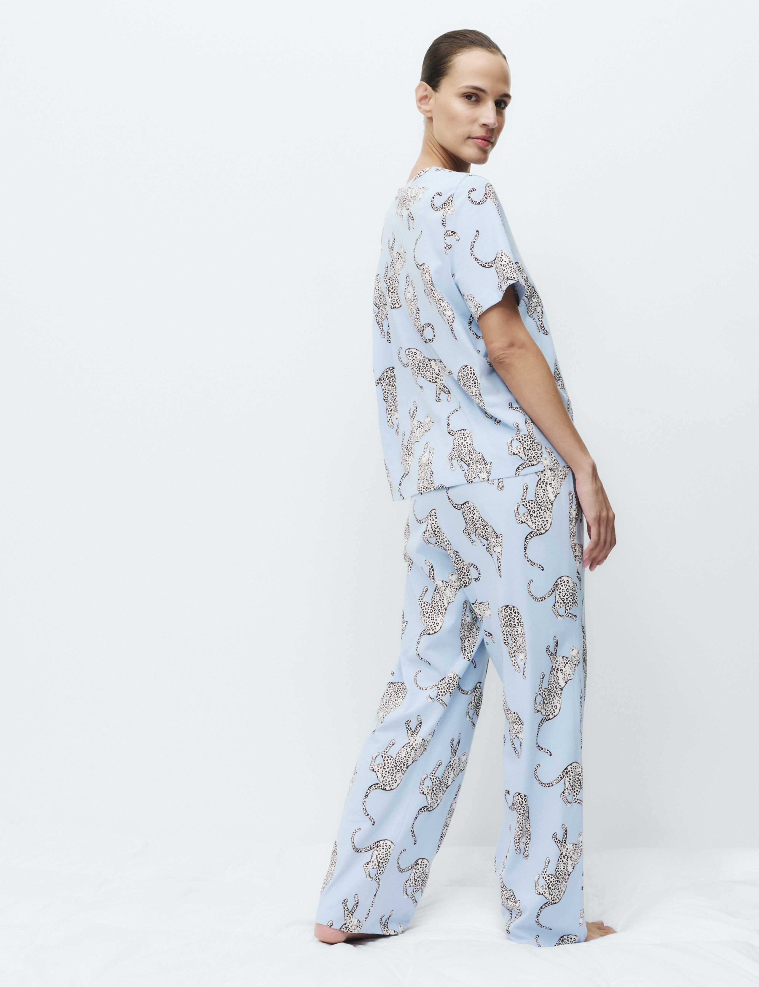 Pure Cotton Printed Short Sleeve Pyjama Set