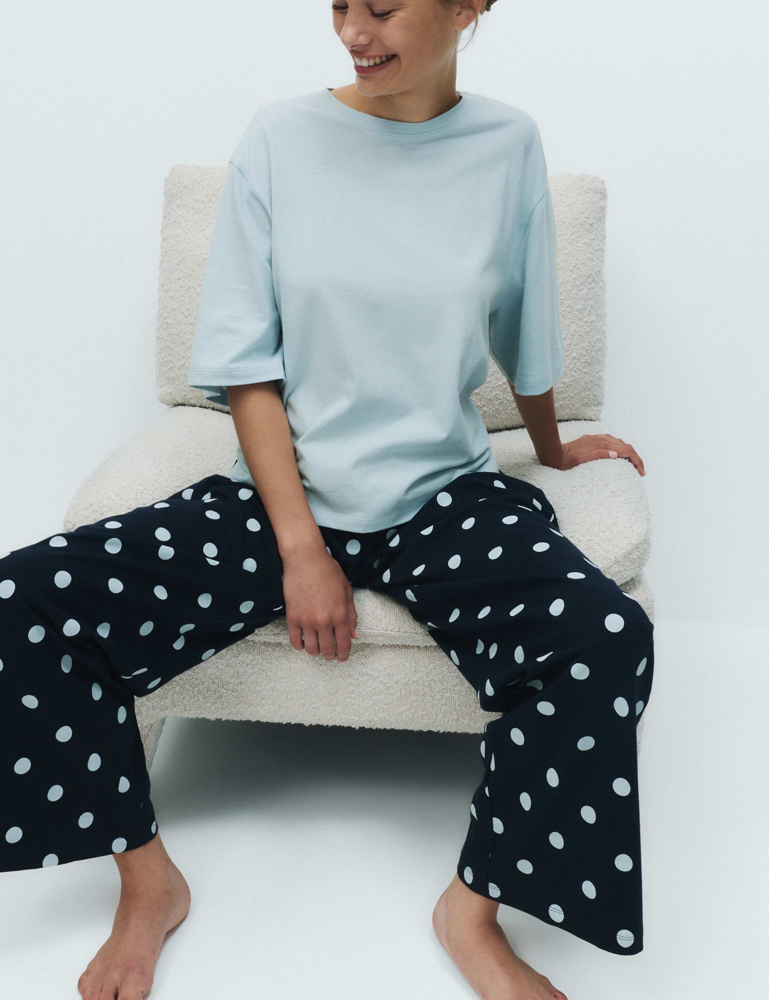 Pure Cotton Printed Drop Shoulder Pyjama Set