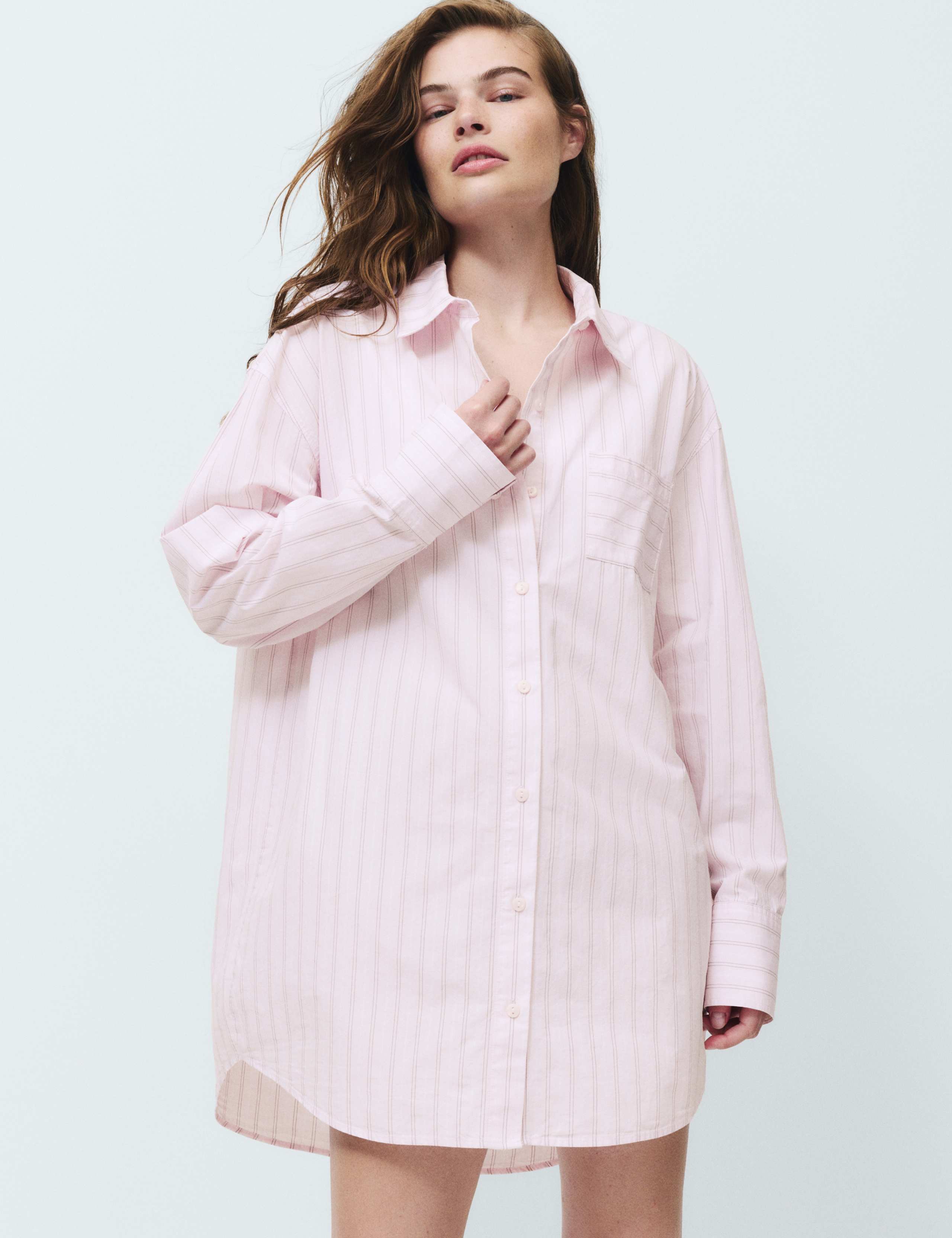 Pure Cotton Striped Nightshirt