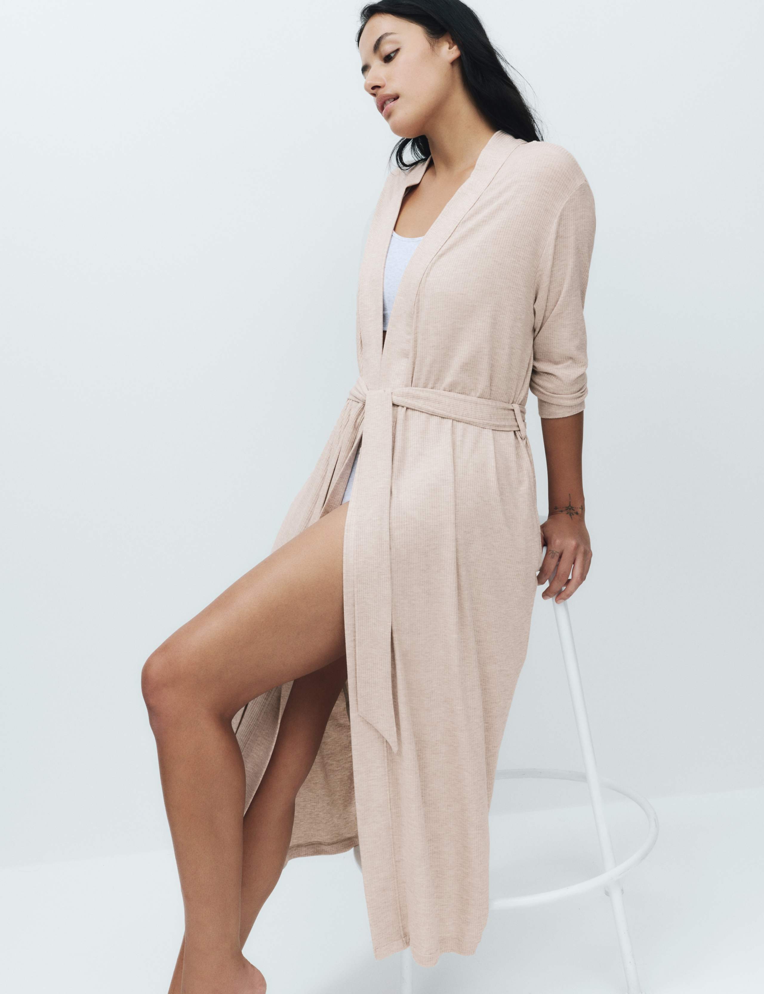 Modal Rich Ribbed Long Wrap