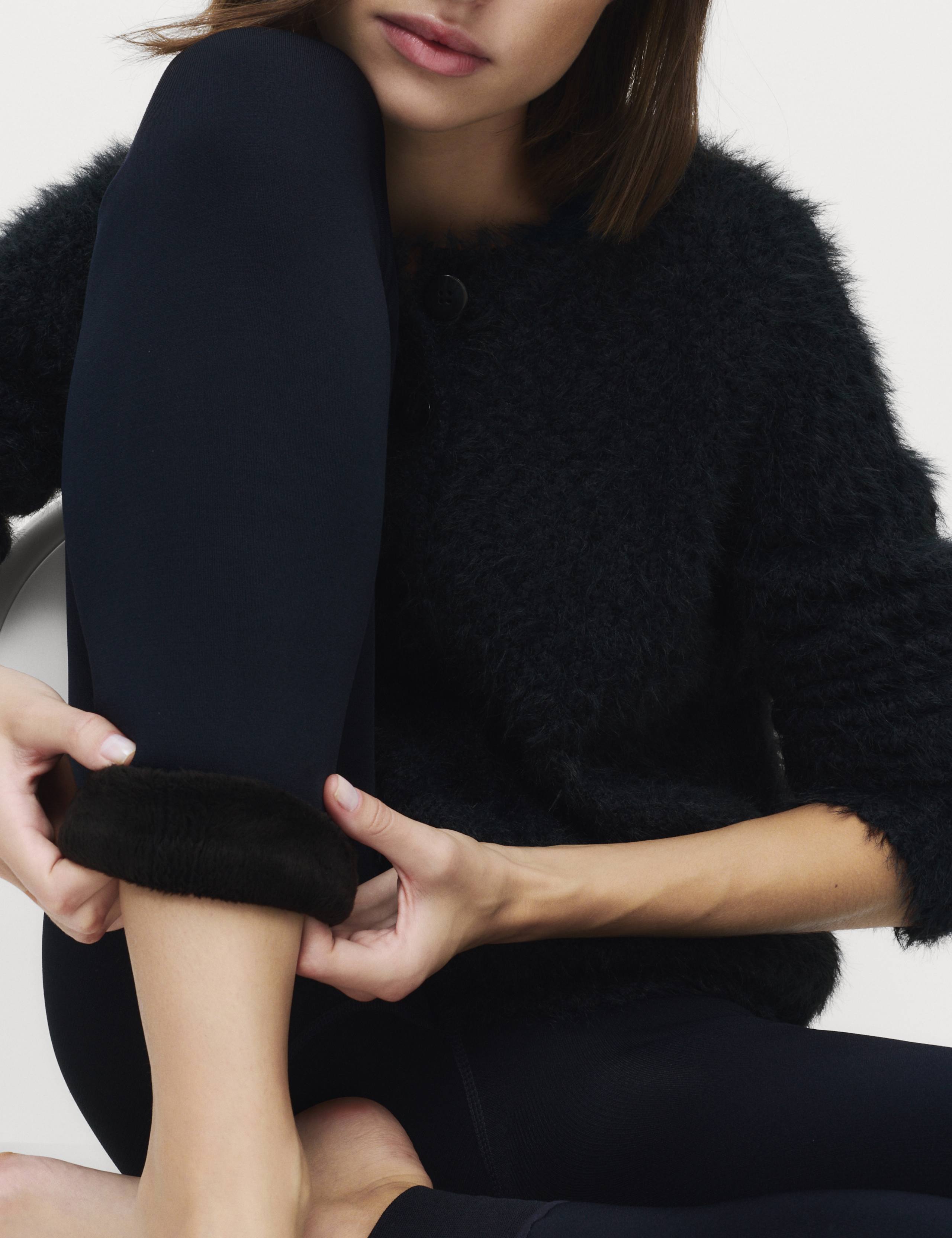 250 Denier Velour Lined Footless Tights